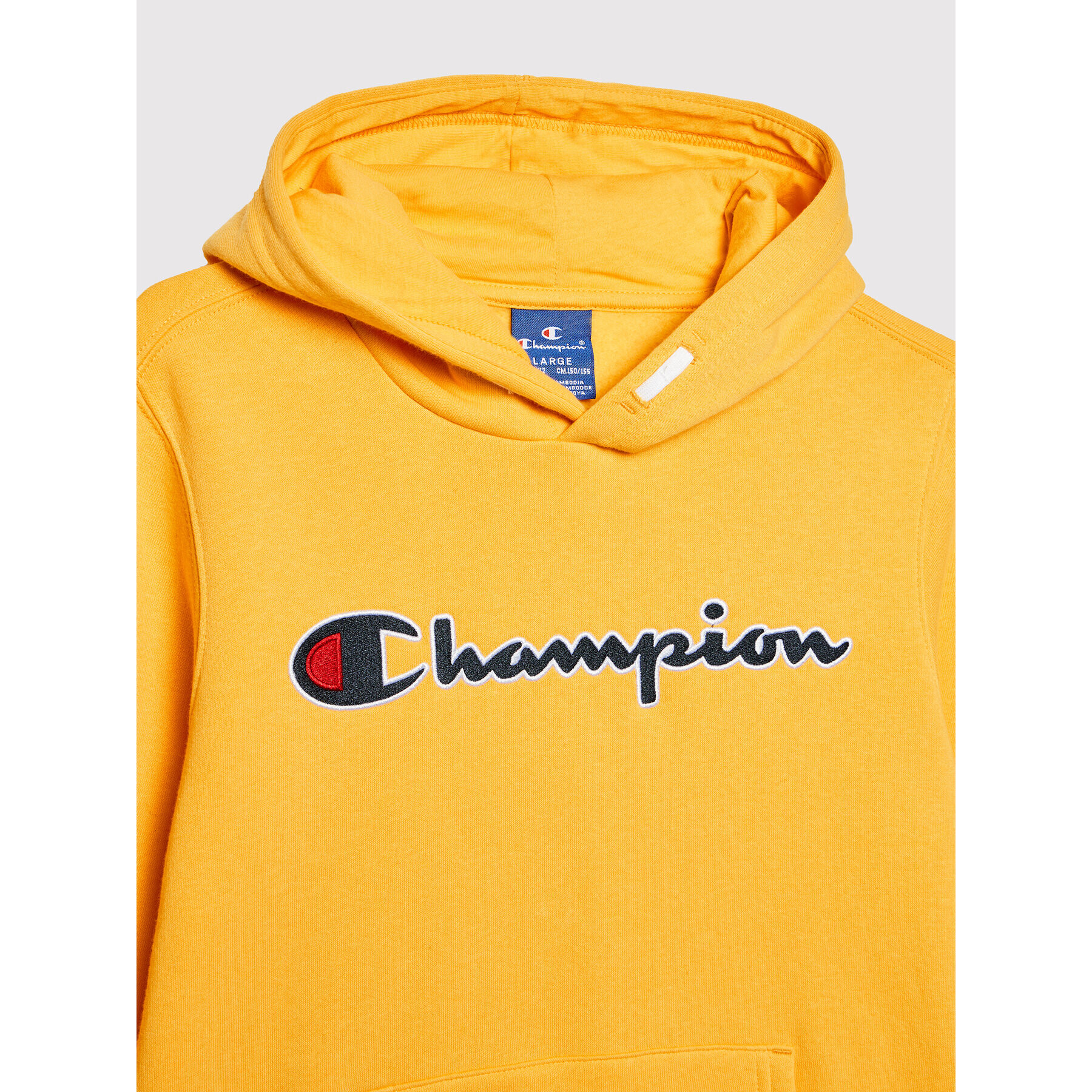 Champion Суитшърт Script Logo 305765 Жълт Regular Fit - Pepit.bg