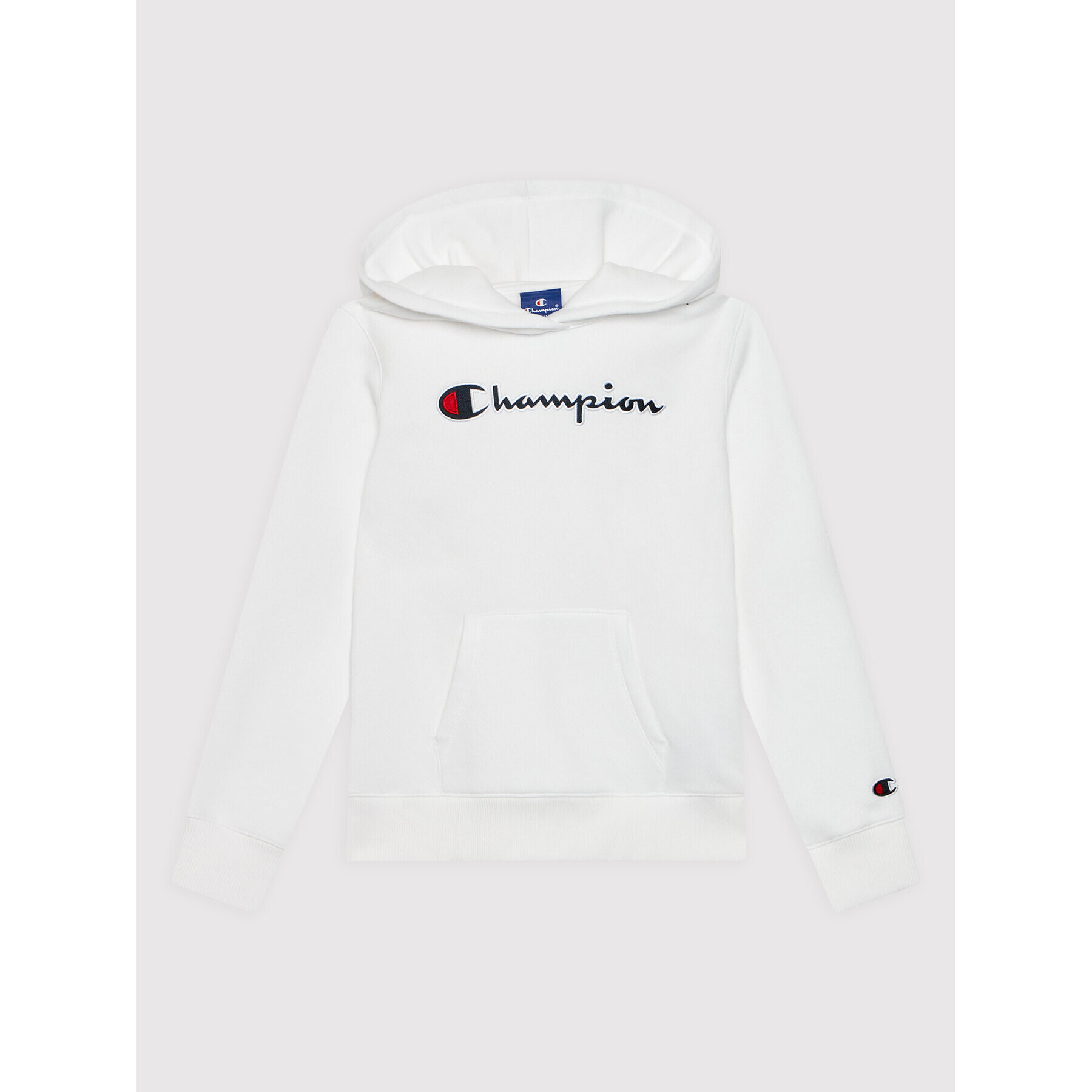 Champion Суитшърт Script Logo 404225 Бял Regular Fit - Pepit.bg