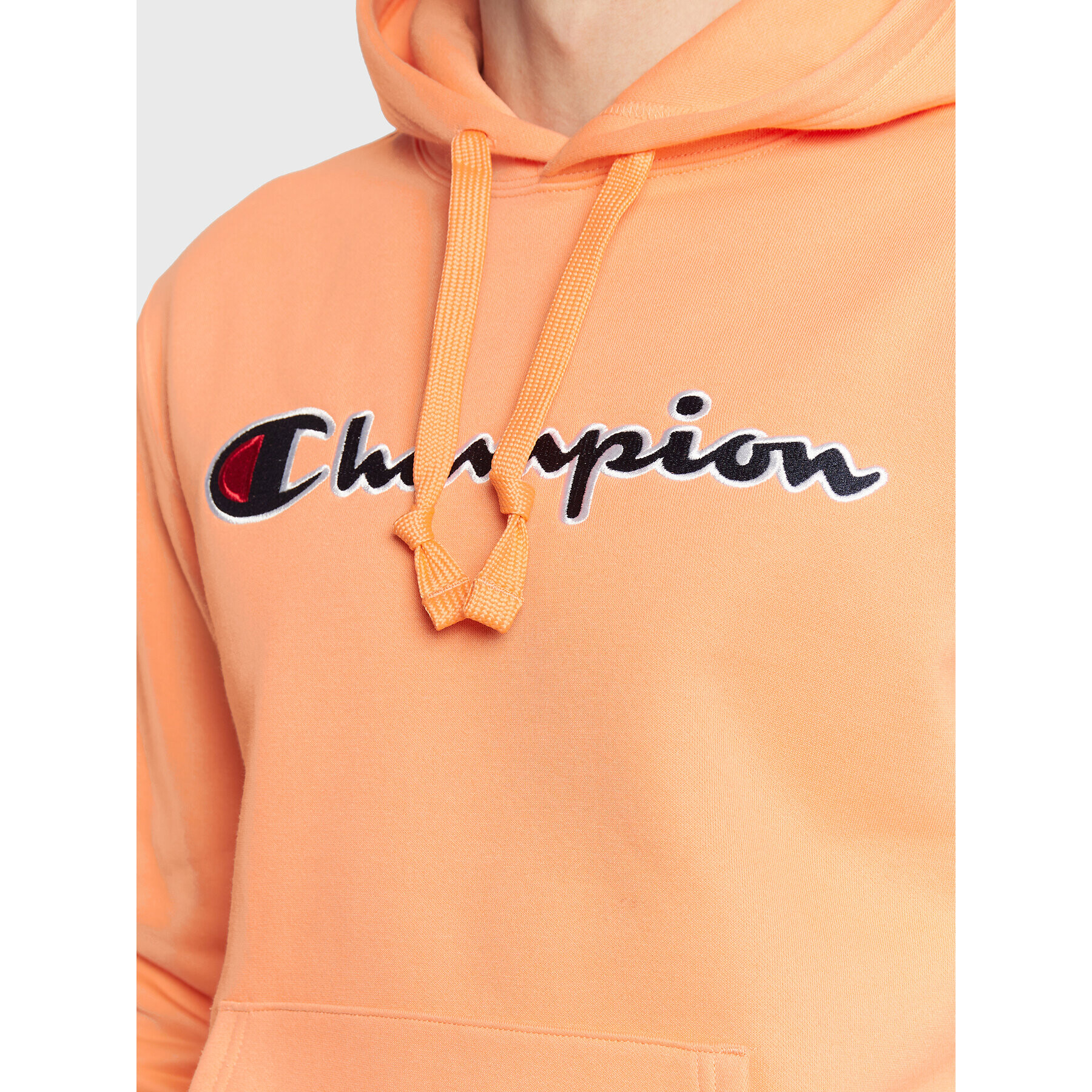 Champion Суитшърт Script Logo Embroidery 217858 Оранжев Regular Fit - Pepit.bg