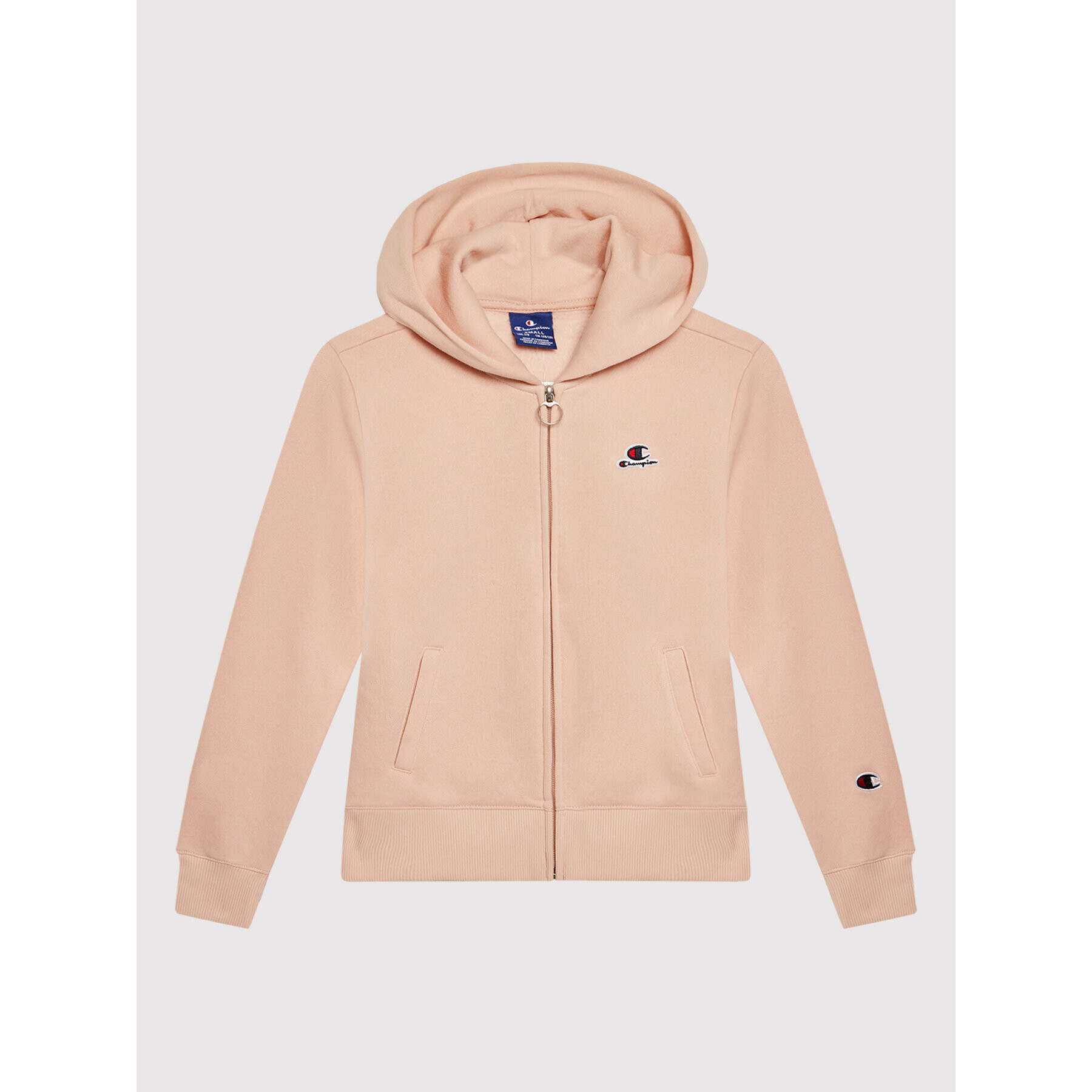 Champion Суитшърт Script Logo Hood 404227 Розов Custom Fit - Pepit.bg