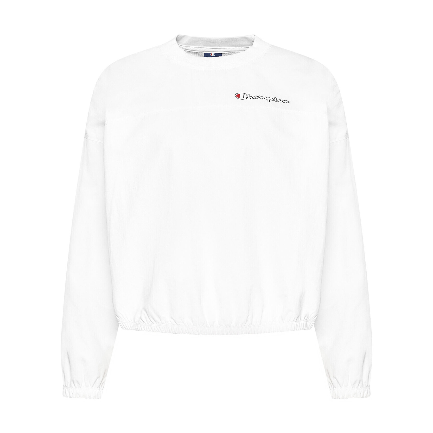 Champion Суитшърт Script Logo Track 112686 Бял Oversize - Pepit.bg