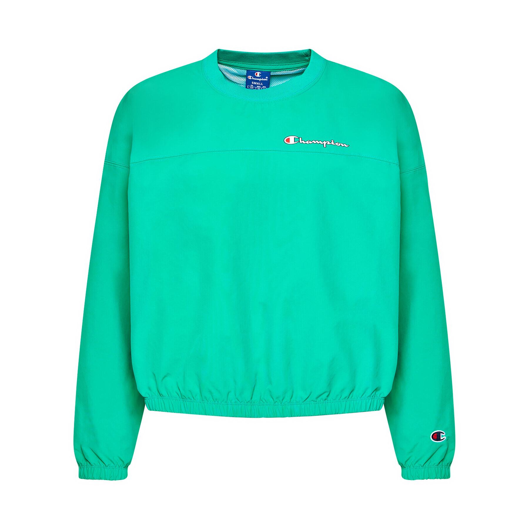 Champion Суитшърт Script Logo Track 112686 Зелен Oversize - Pepit.bg