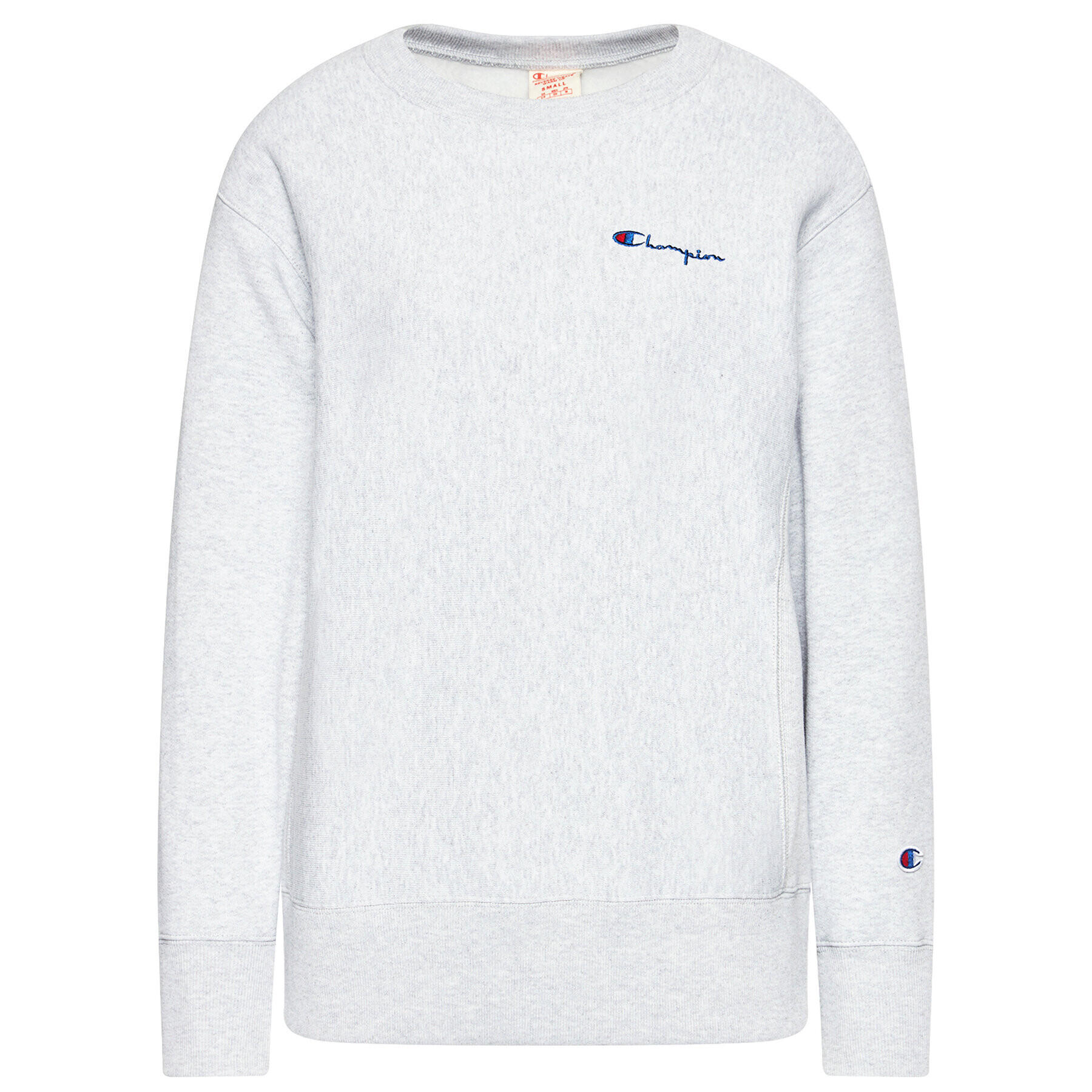 Champion Суитшърт Small Script Logo 113151 Сив Regular Fit - Pepit.bg