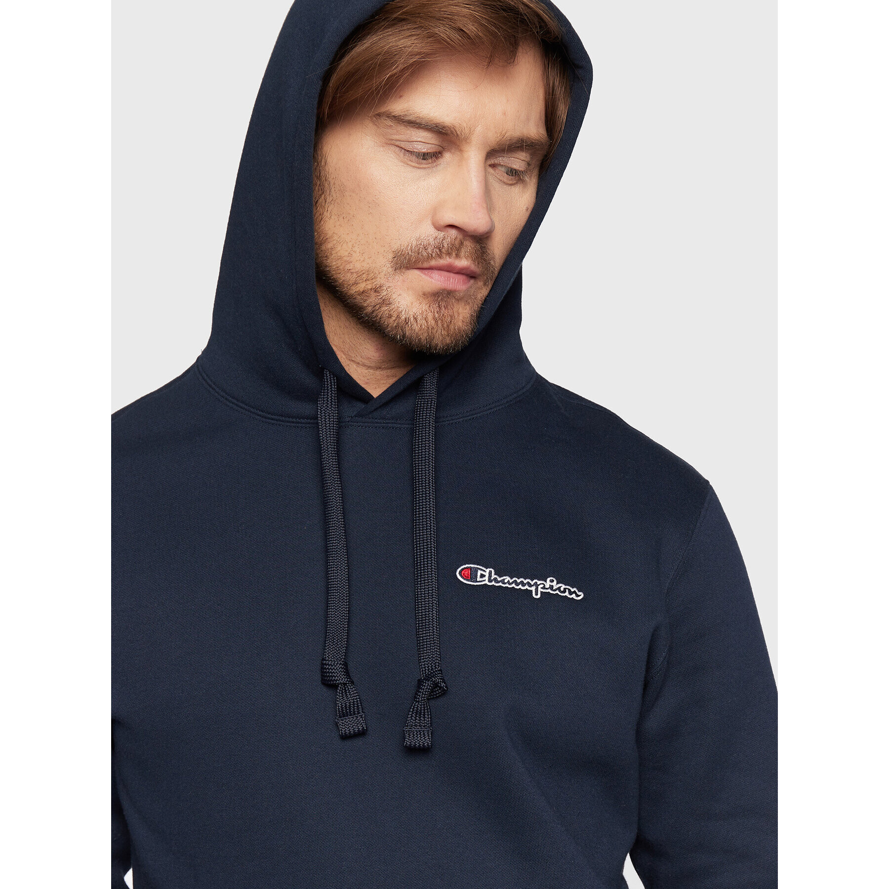 Champion Суитшърт Small Script Logo 217862 Тъмносин Regular Fit - Pepit.bg