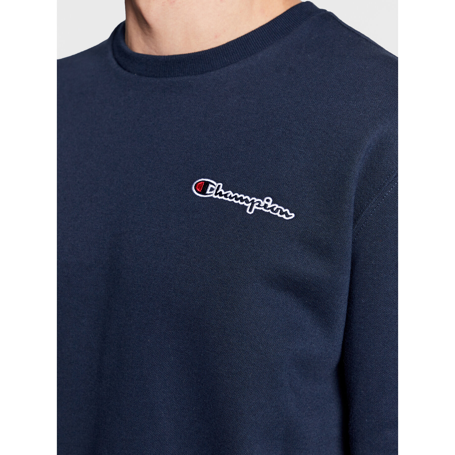 Champion Суитшърт Small Script Logo Embroidery 217863 Тъмносин Regular Fit - Pepit.bg