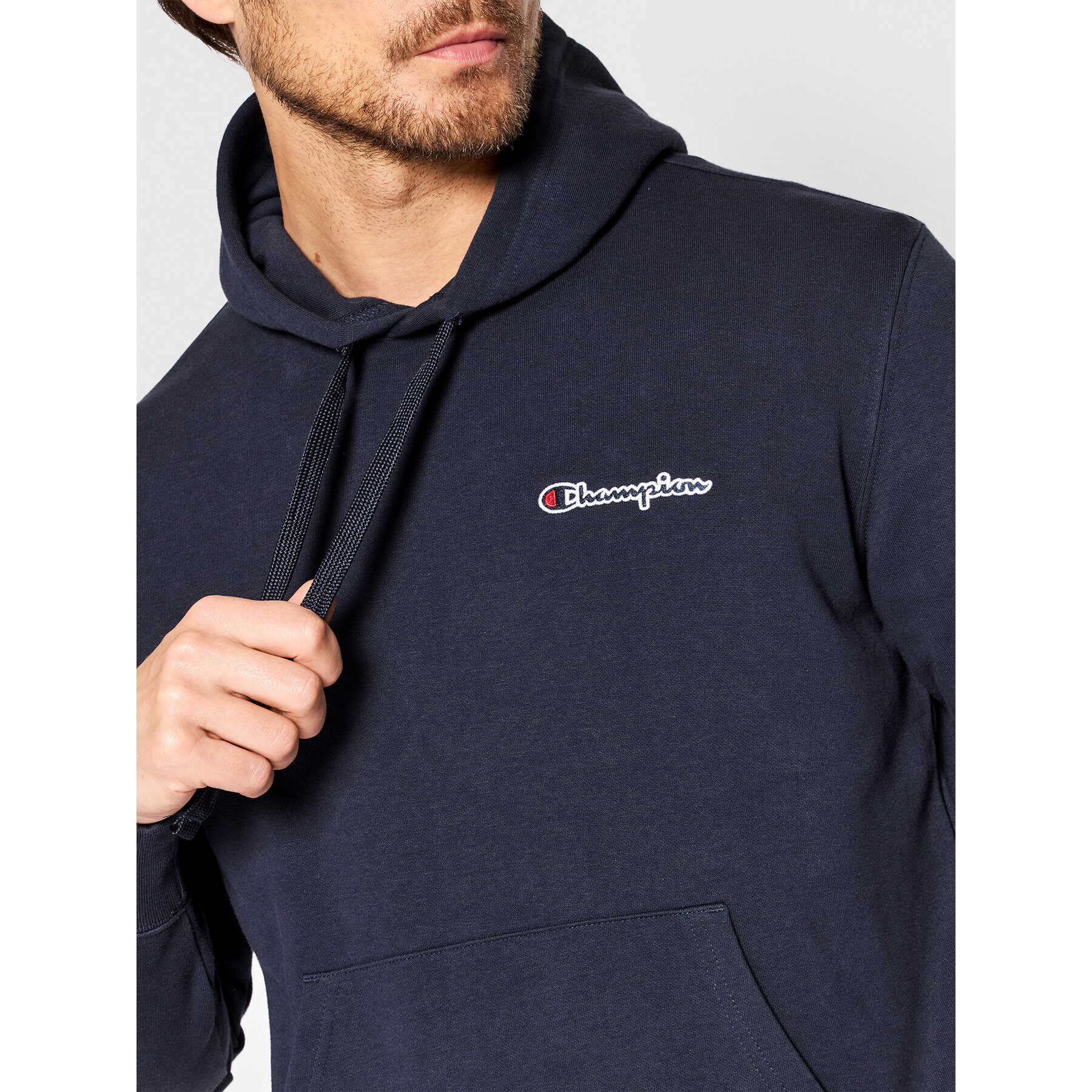 Champion Суитшърт Small Script Logo Heavy 217064 Тъмносин Regular Fit - Pepit.bg