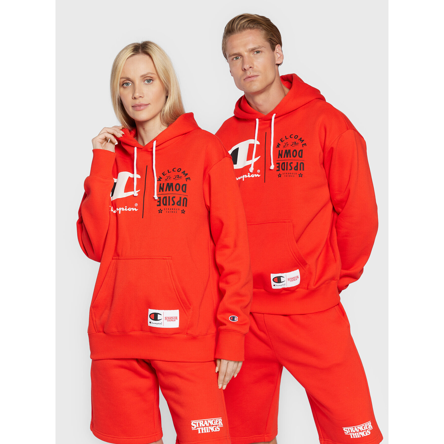 Champion Суитшърт STRANGER THINGS Unisex 217780 Червен Regular Fit - Pepit.bg