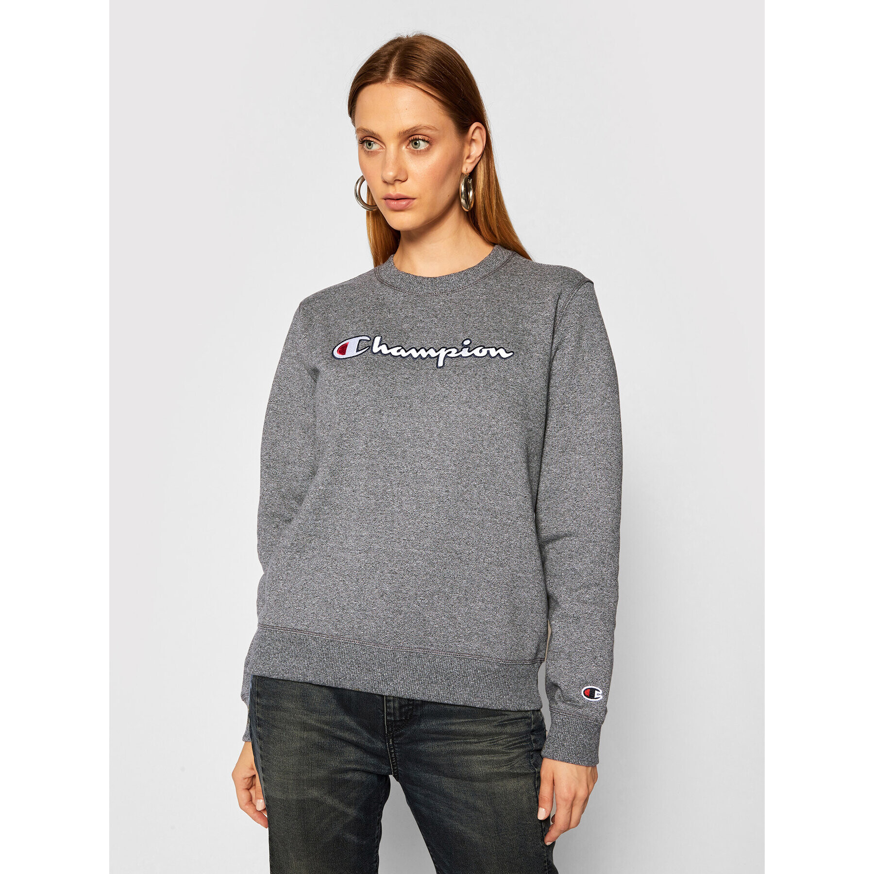 Champion Суитшърт Sweat Crewneck 113190 Сив Regular Fit - Pepit.bg