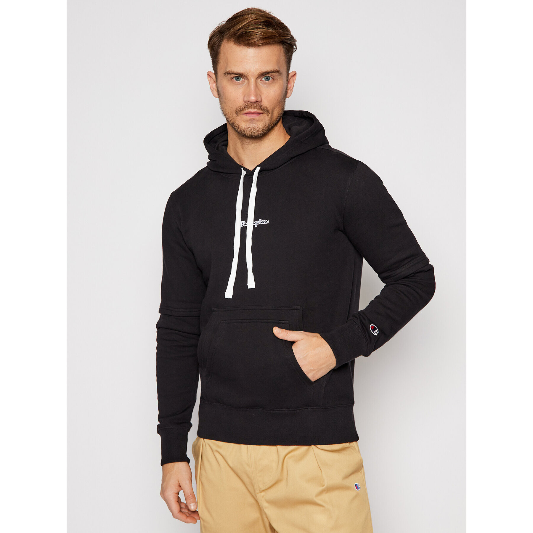 Champion Суитшърт Sweats 215283 Черен Comfort Fit - Pepit.bg