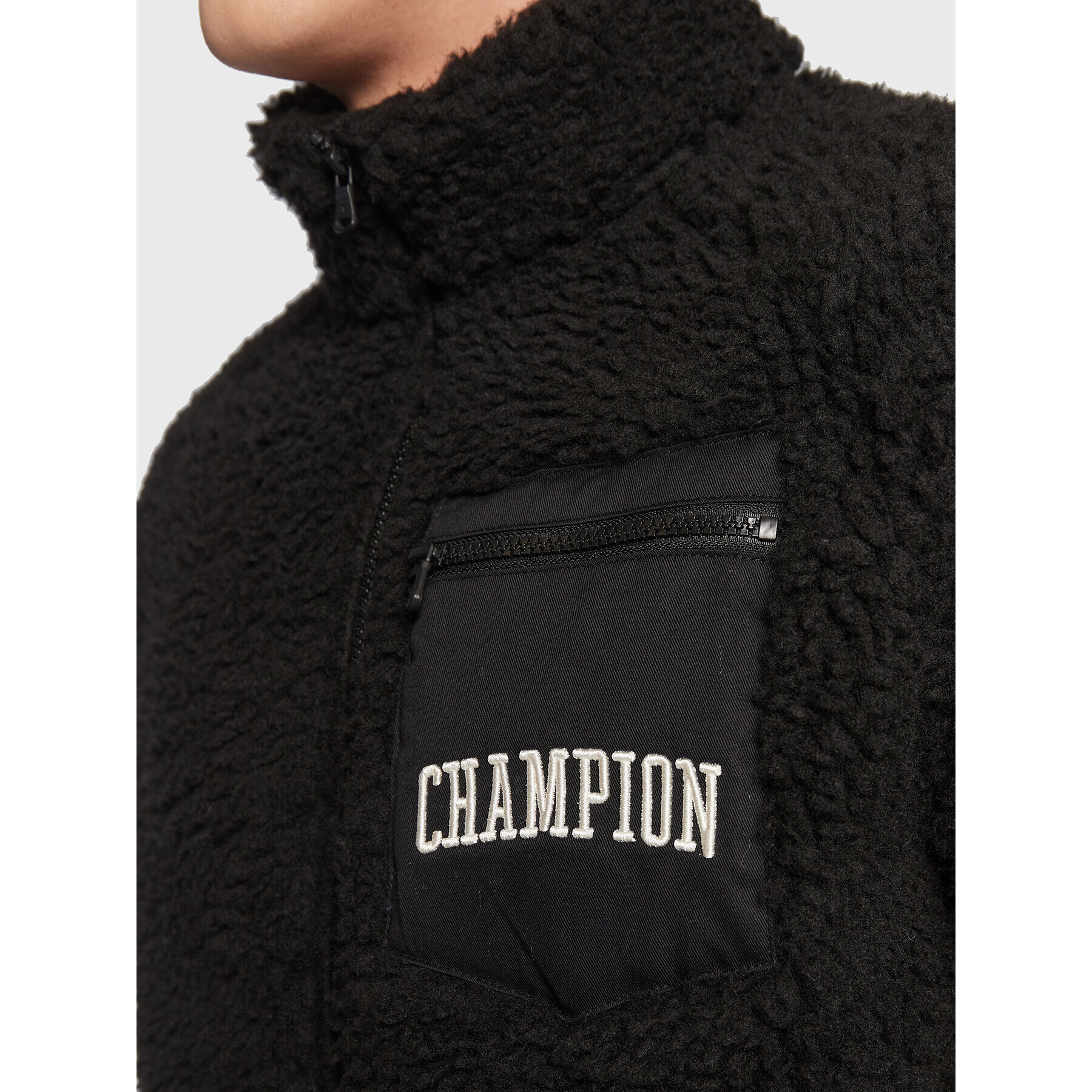 Champion Суитшърт Teddy Fleece 218096 Черен Regular Fit - Pepit.bg