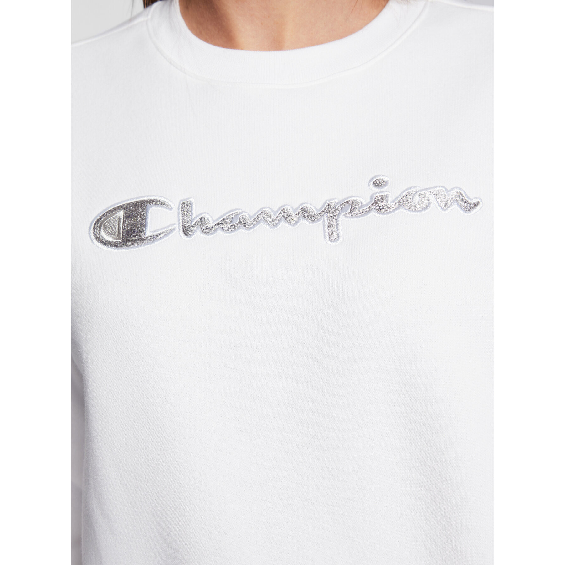 Champion Суитшърт Tonal Emroidery 115478 Бял Regular Fit - Pepit.bg