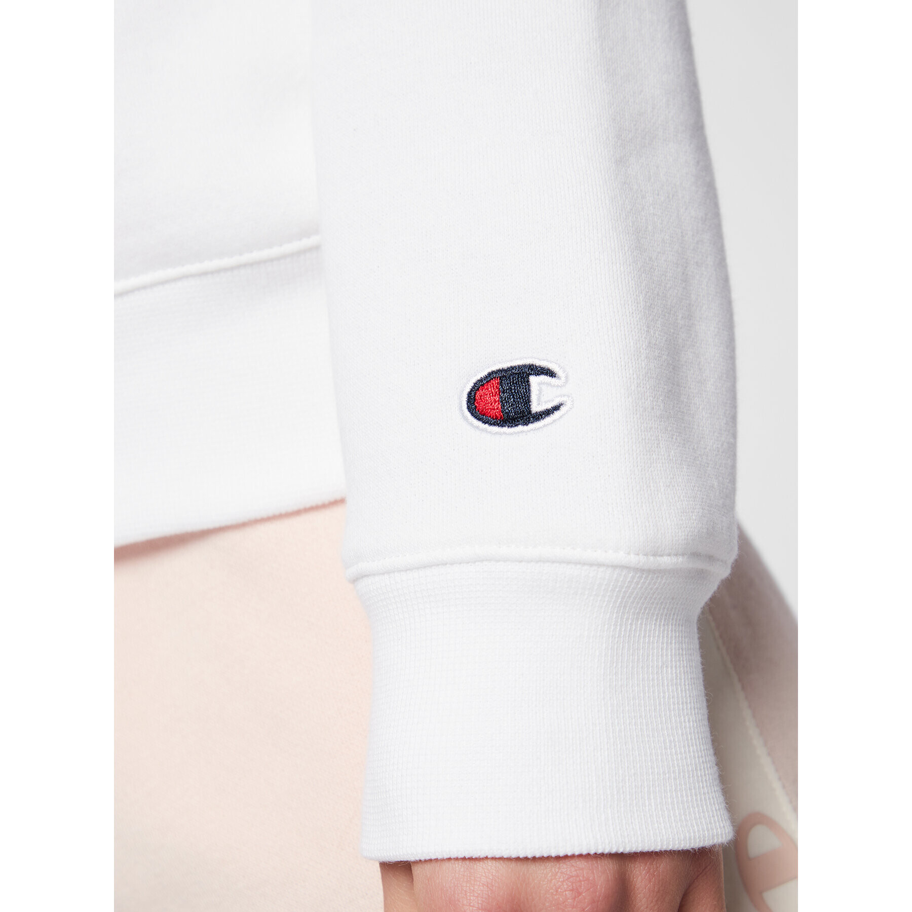 Champion Суитшърт Tonal Emroidery 115478 Бял Regular Fit - Pepit.bg