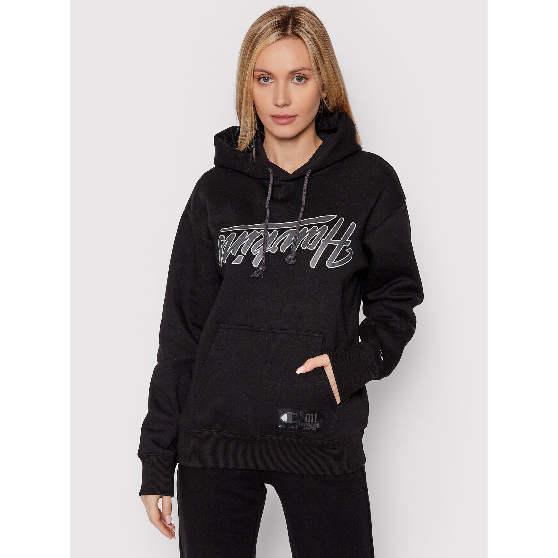 Champion Суитшърт Unisex STRANGER THINGS Hawkins 217751 Черен American Fit - Pepit.bg