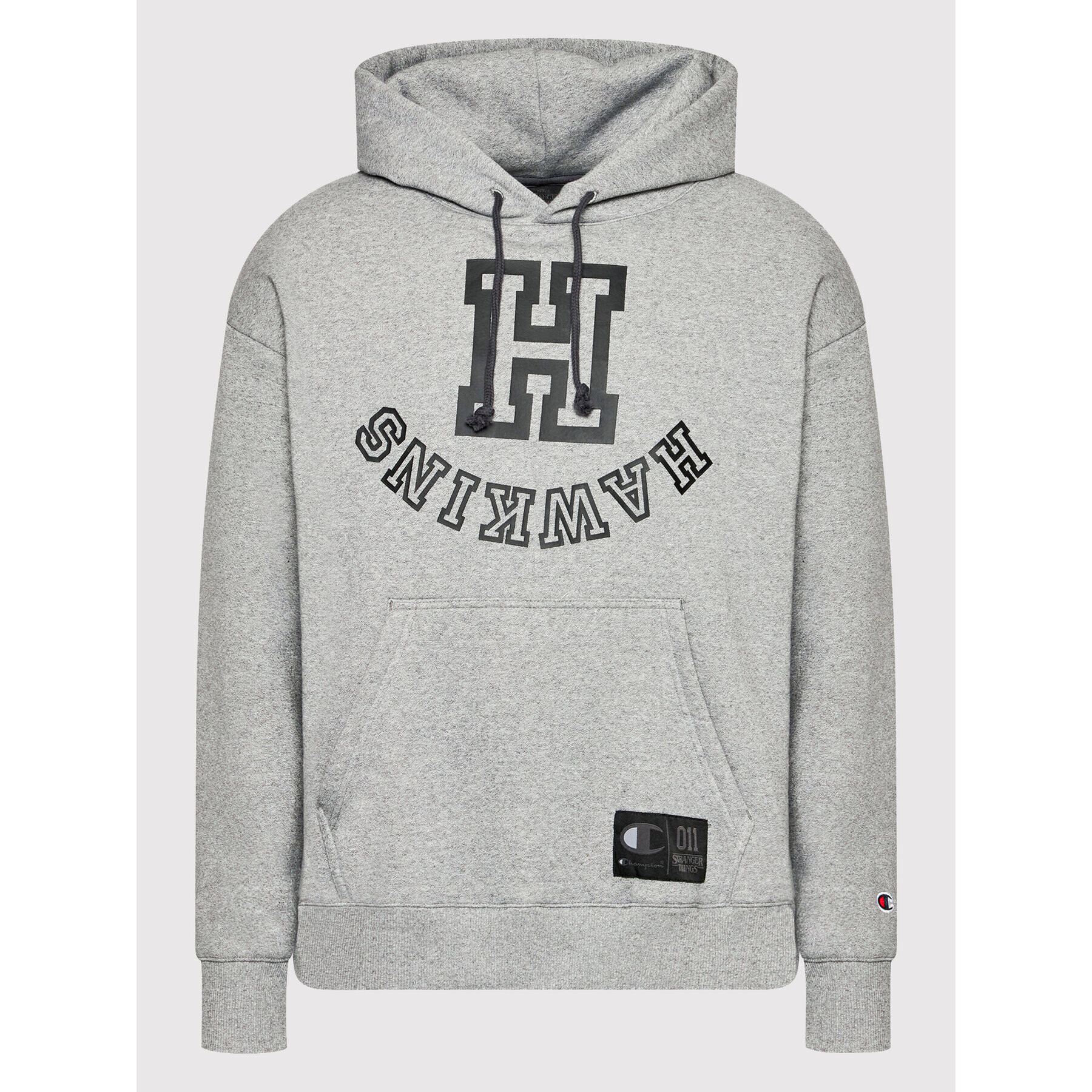 Champion Суитшърт Unisex STRANGER THINGS Hawkins 217751 Сив American Fit - Pepit.bg