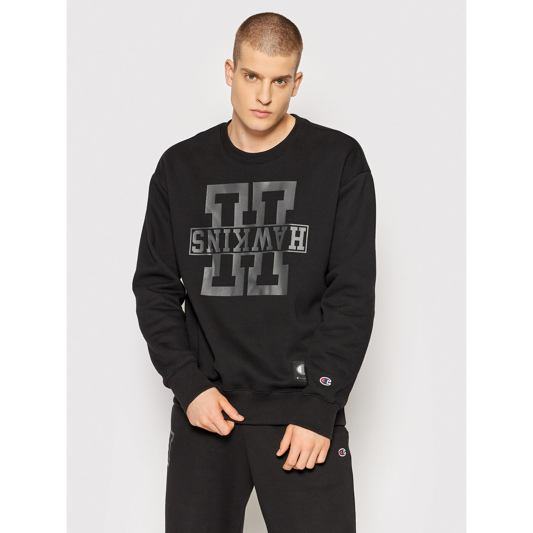 Champion Суитшърт Unisex STRANGER THINGS Hawkins 217752 Черен Regular Fit - Pepit.bg