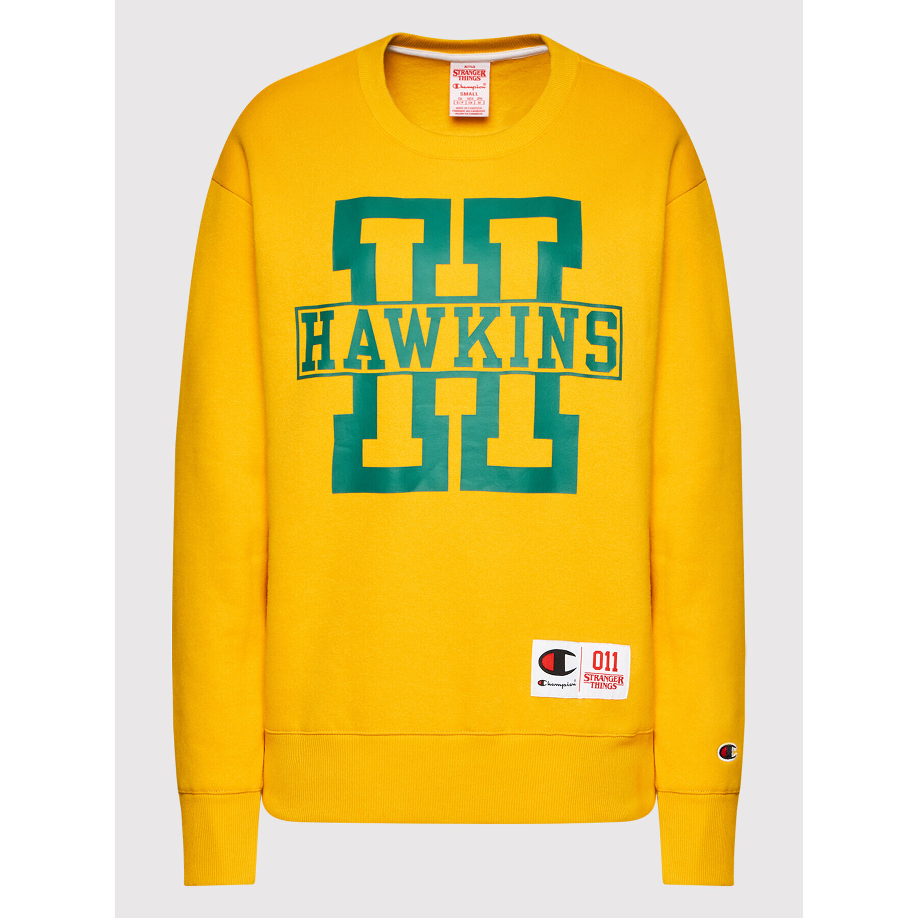 Champion Суитшърт Unisex STRANGER THINGS Hawkins 217752 Жълт Regular Fit - Pepit.bg