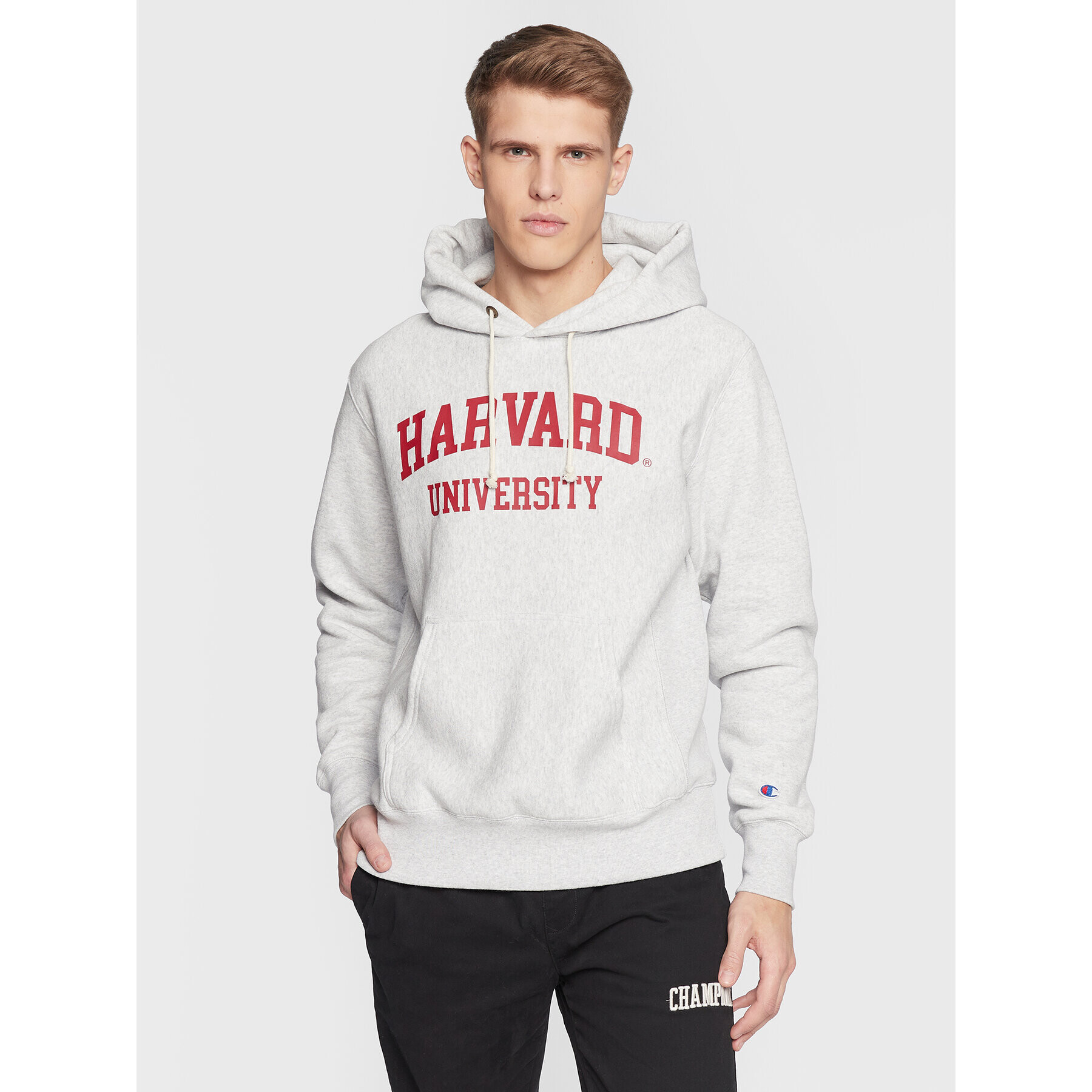 Champion Суитшърт University Logo 218349 Сив Regular Fit - Pepit.bg