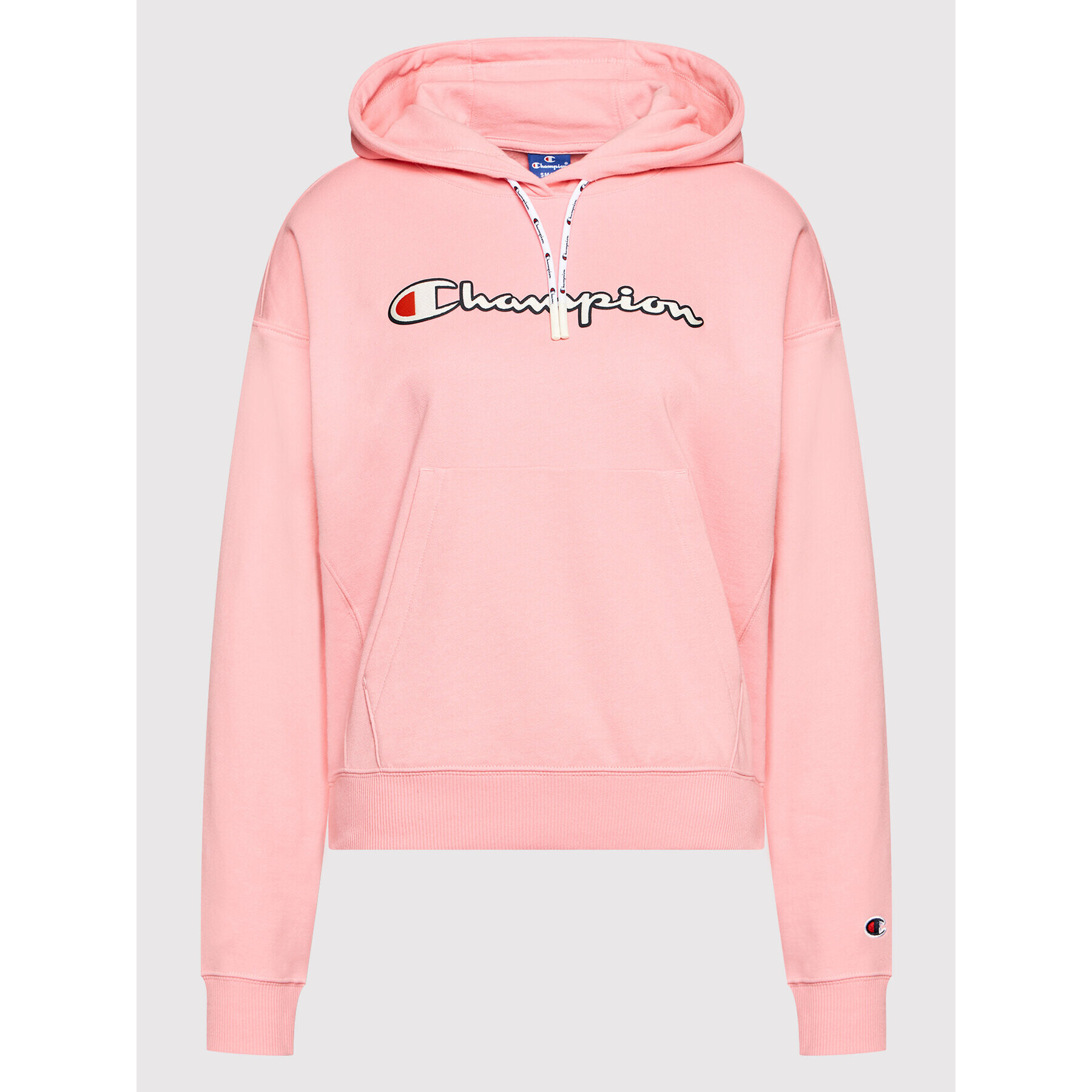 Champion Суитшърт Vintage Script Logo 112638 Розов Custom Fit - Pepit.bg