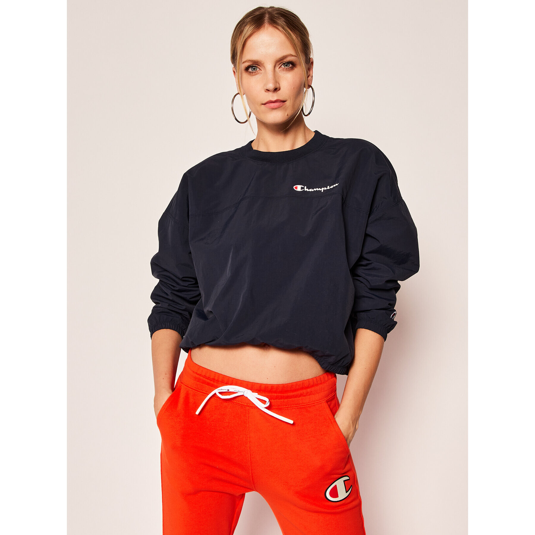 Champion Суитшърт Water Repellent Script Logo Track 112686 Тъмносин Regular Fit - Pepit.bg