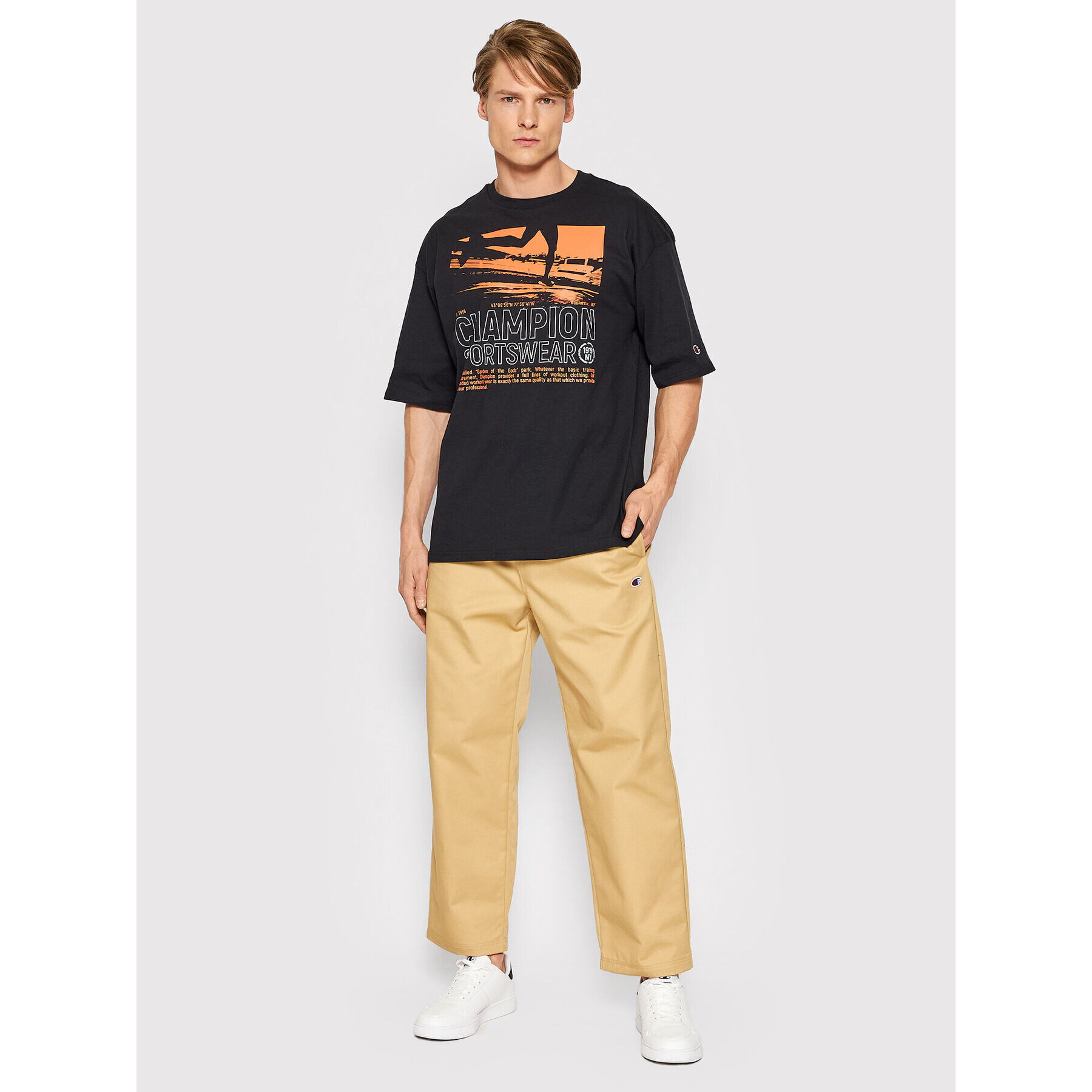 Champion Текстилни панталони 216544 Бежов Regular Fit - Pepit.bg