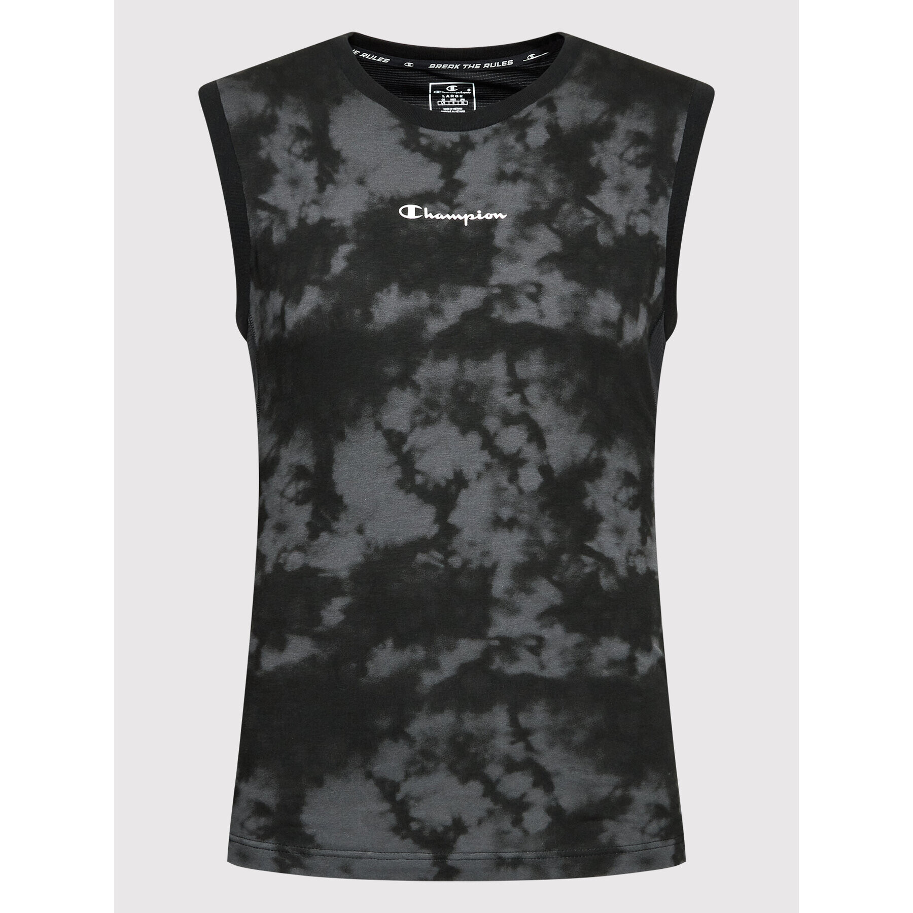 Champion Тениска от техническо трико Tie-Dye Reflective Script Logo 217138 Черен Athletic Fit - Pepit.bg