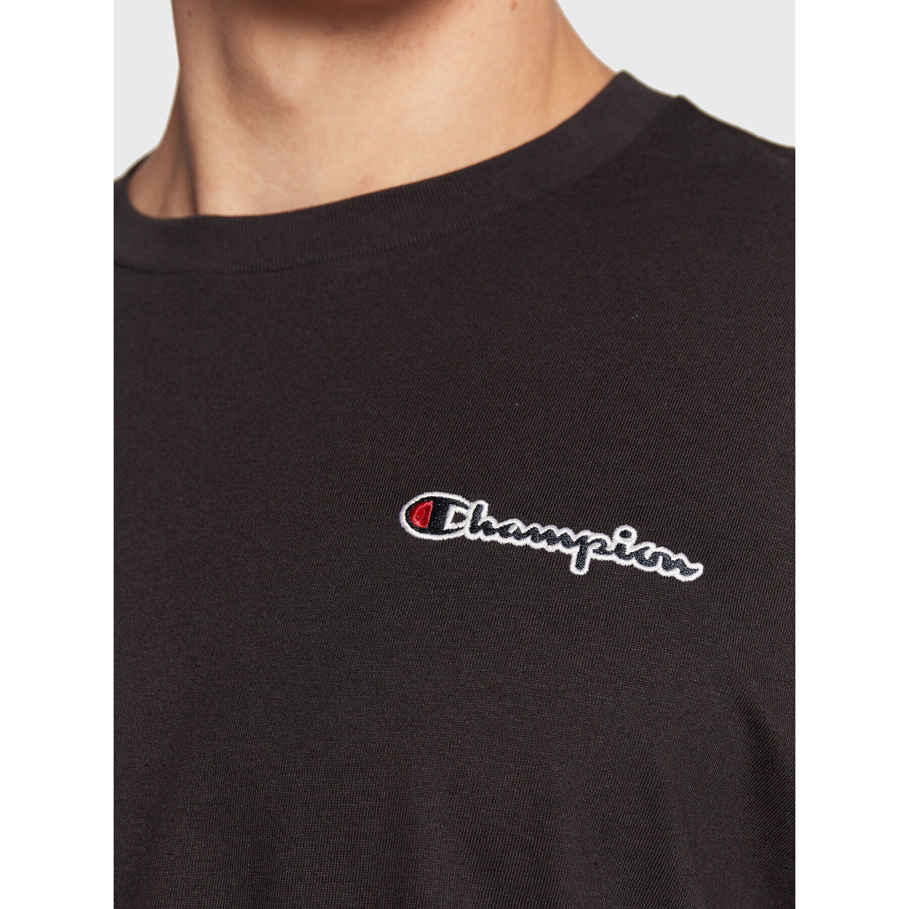 Champion Тениска с дълъг ръкав Crewneck 217868 Черен Regular Fit - Pepit.bg