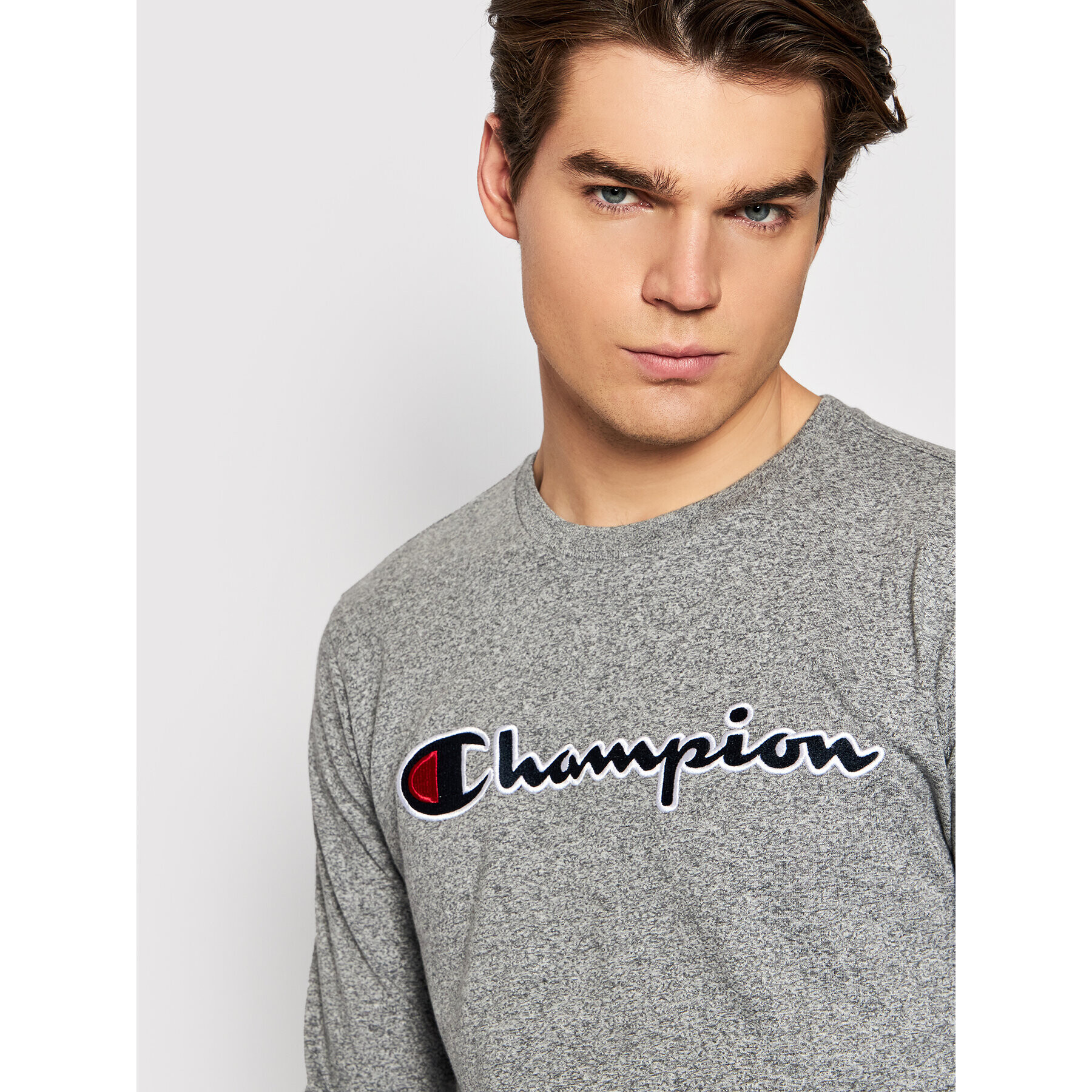 Champion Тениска с дълъг ръкав High 216474 Сив Regular Fit - Pepit.bg