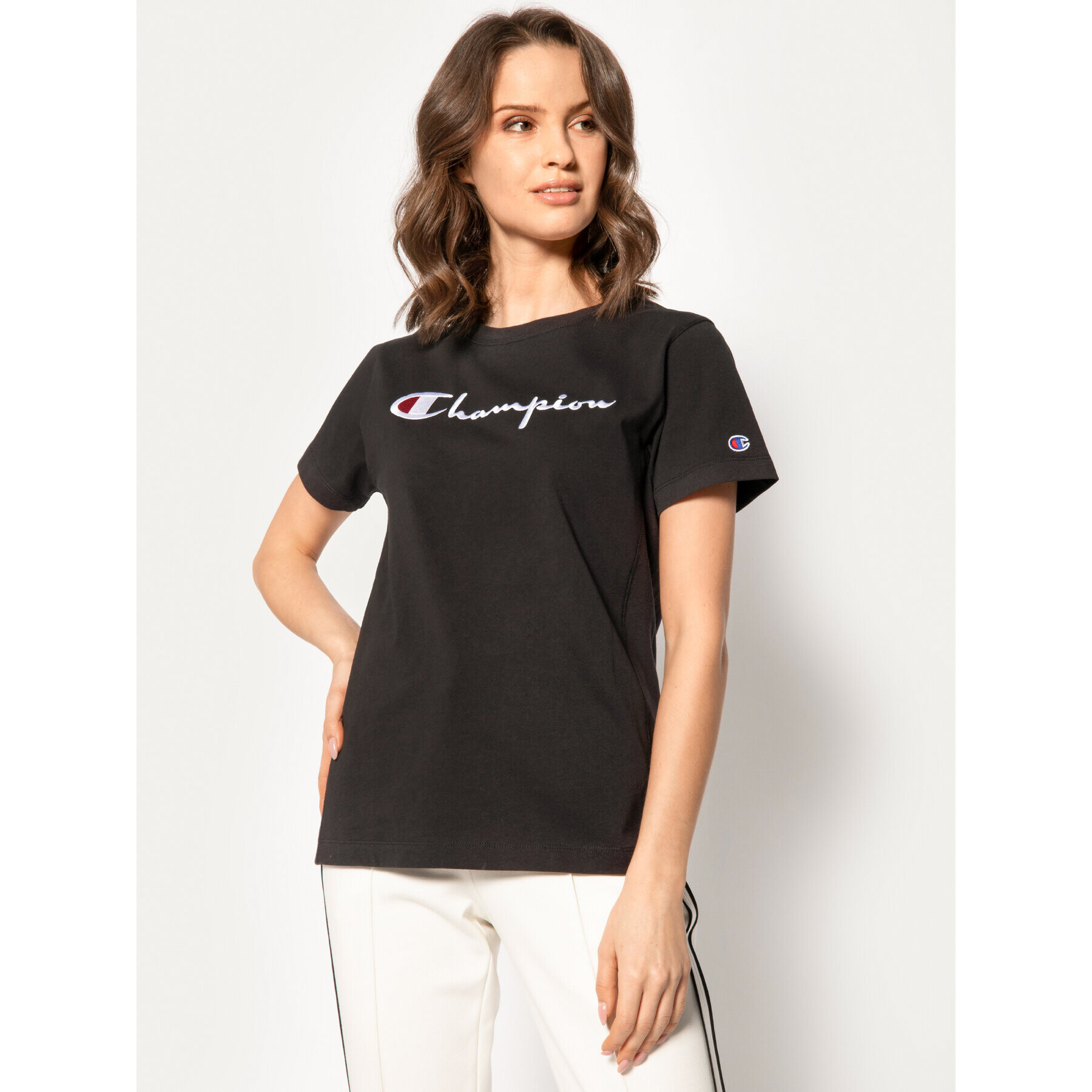 Champion Тишърт 110992 Черен Regular Fit - Pepit.bg