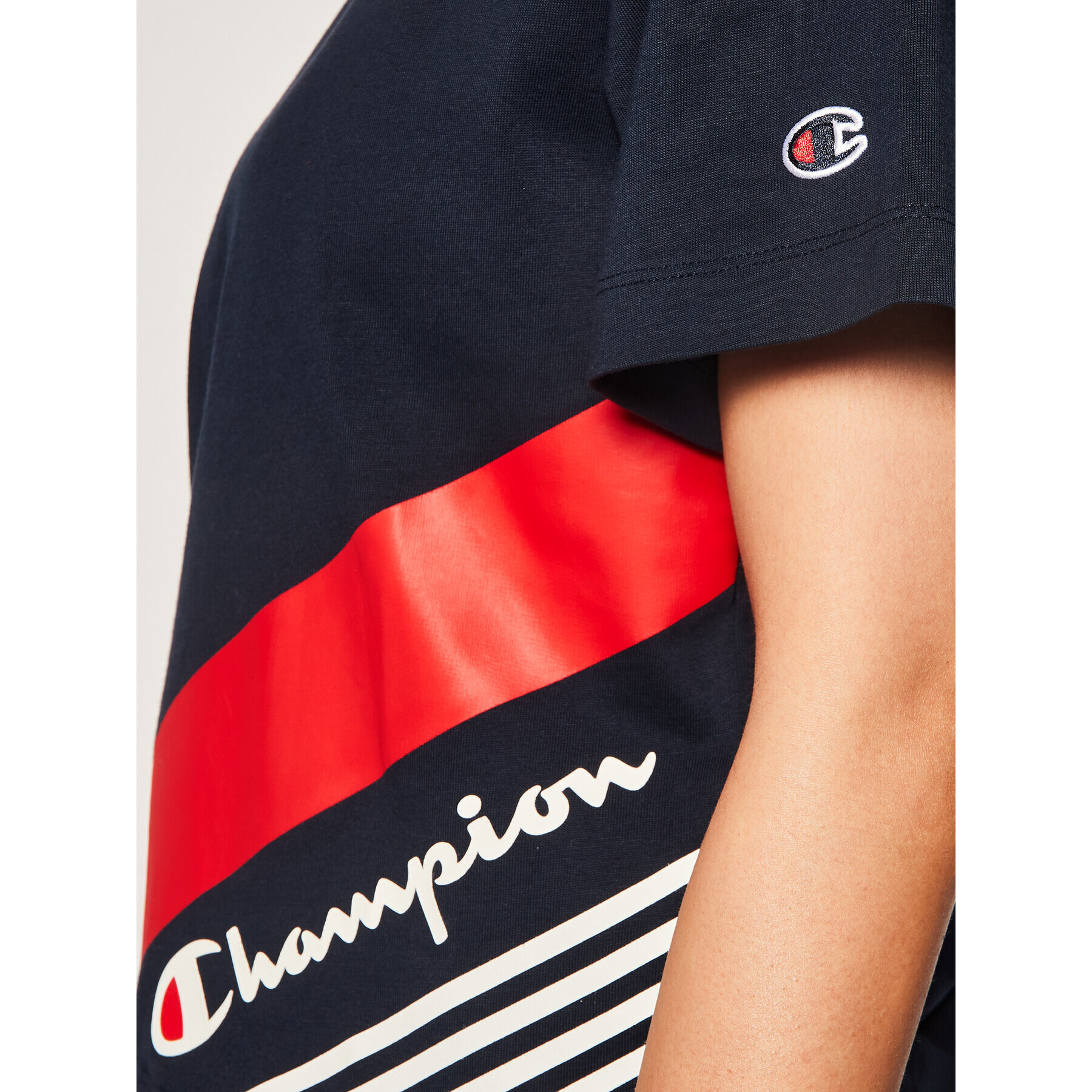 Champion Тишърт 112765 Тъмносин Regular Fit - Pepit.bg