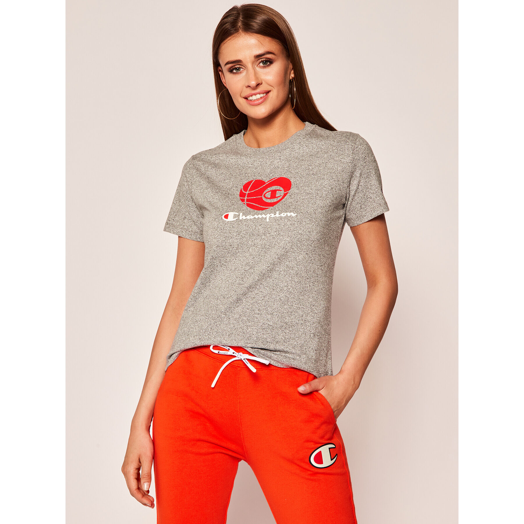 Champion Тишърт 112965 Сив Regular Fit - Pepit.bg