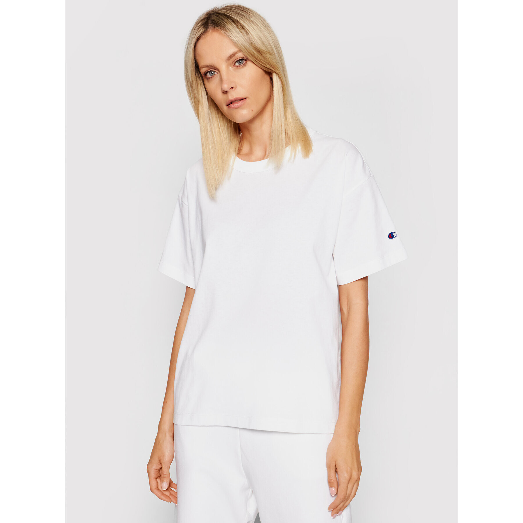 Champion Тишърт 114194 Бял Regular Fit - Pepit.bg