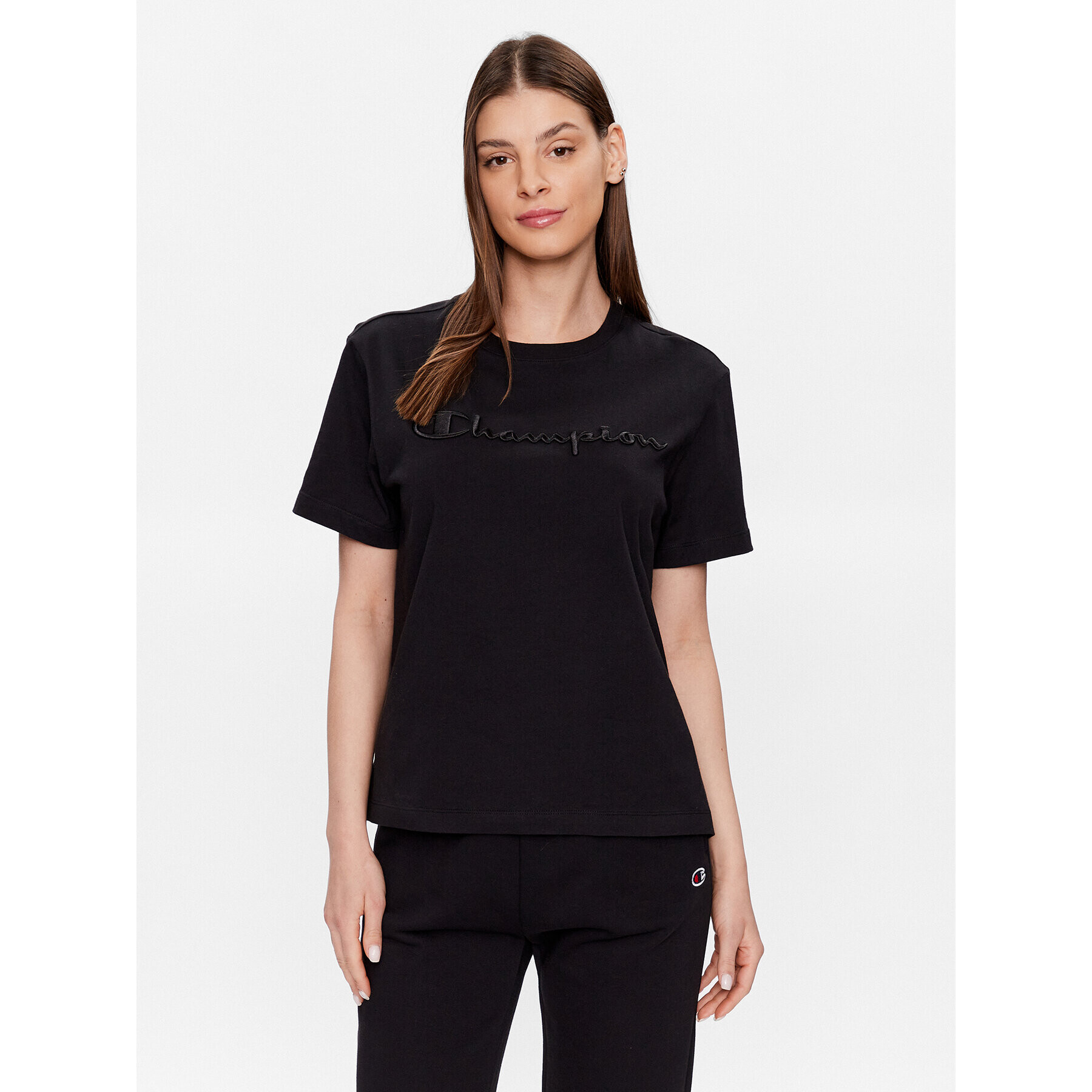 Champion Тишърт 116058 Черен Regular Fit - Pepit.bg