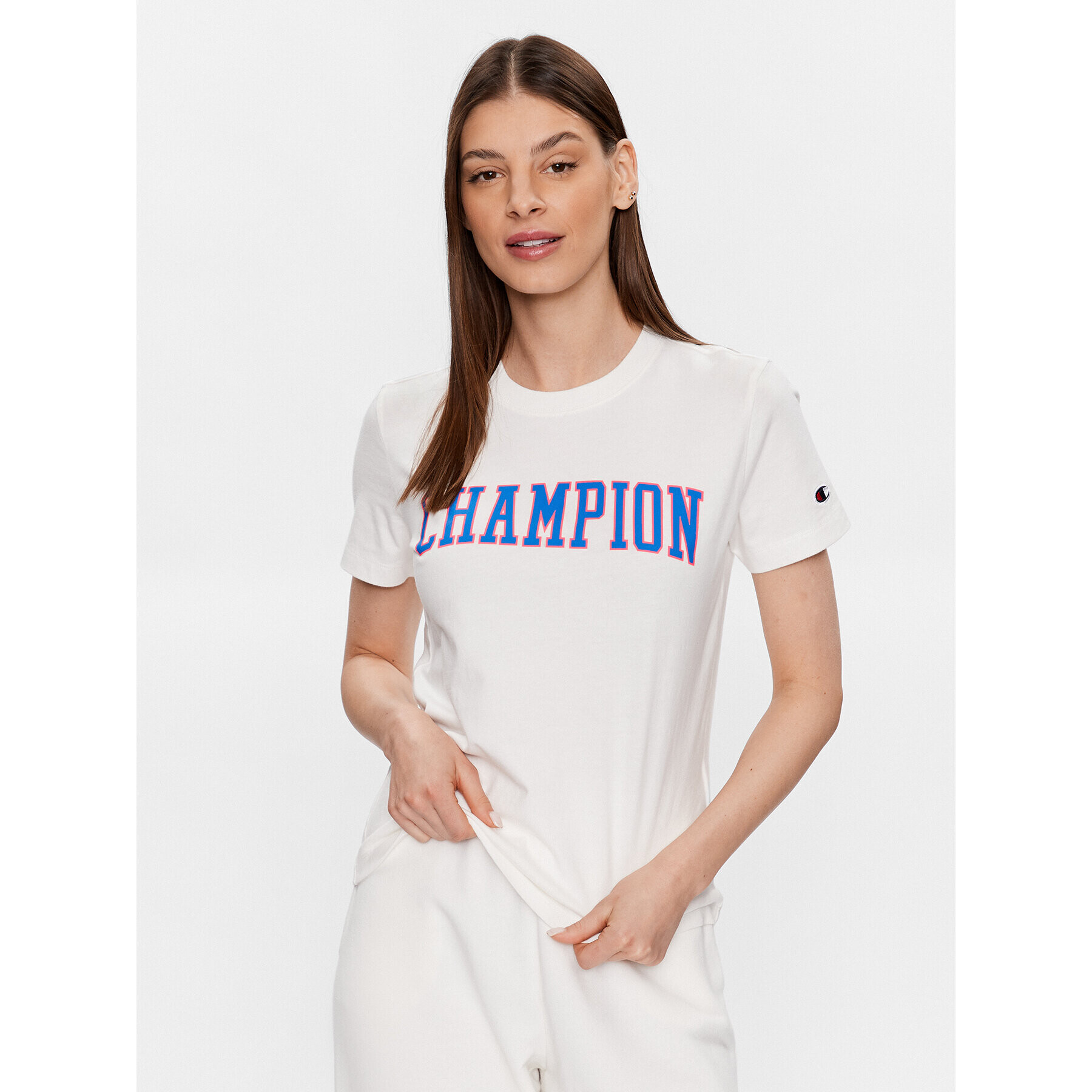 Champion Тишърт 116084 Бял Regular Fit - Pepit.bg