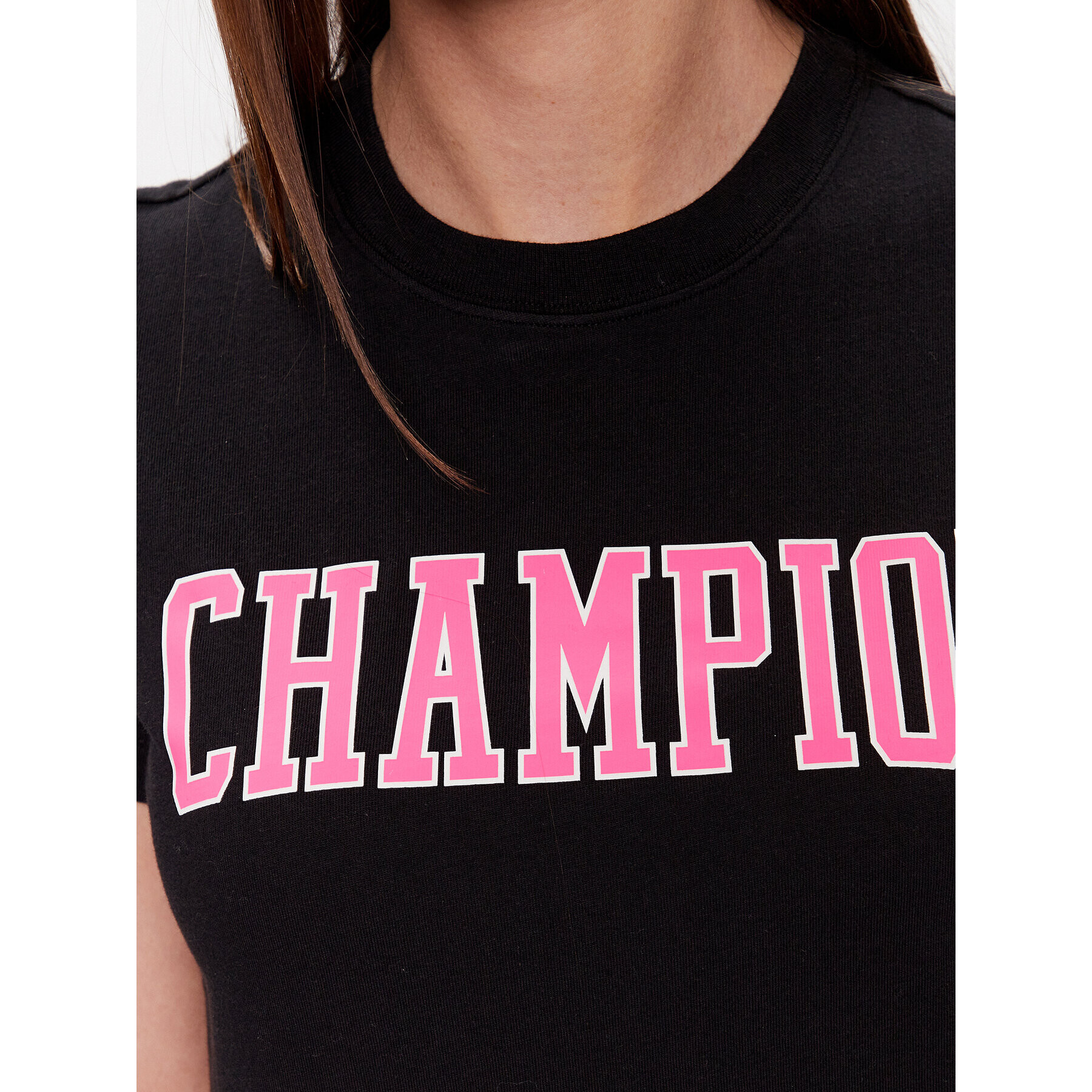 Champion Тишърт 116084 Черен Custom Fit - Pepit.bg