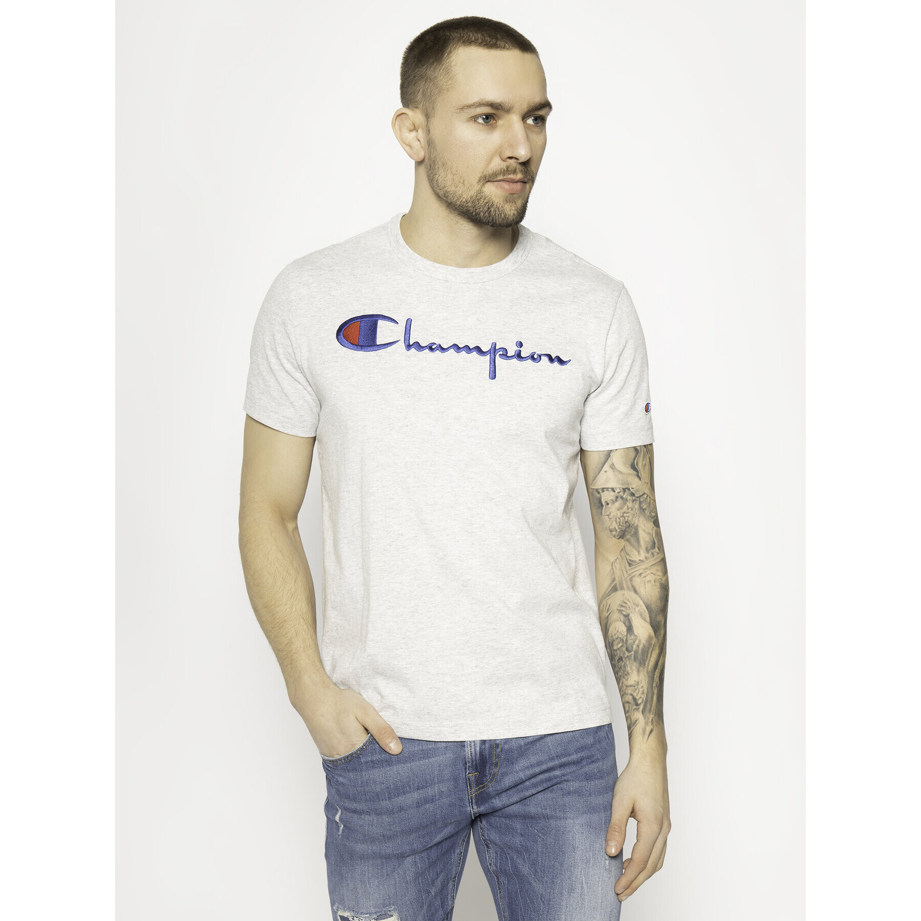 Champion Тишърт 210972 Сив Regular Fit - Pepit.bg