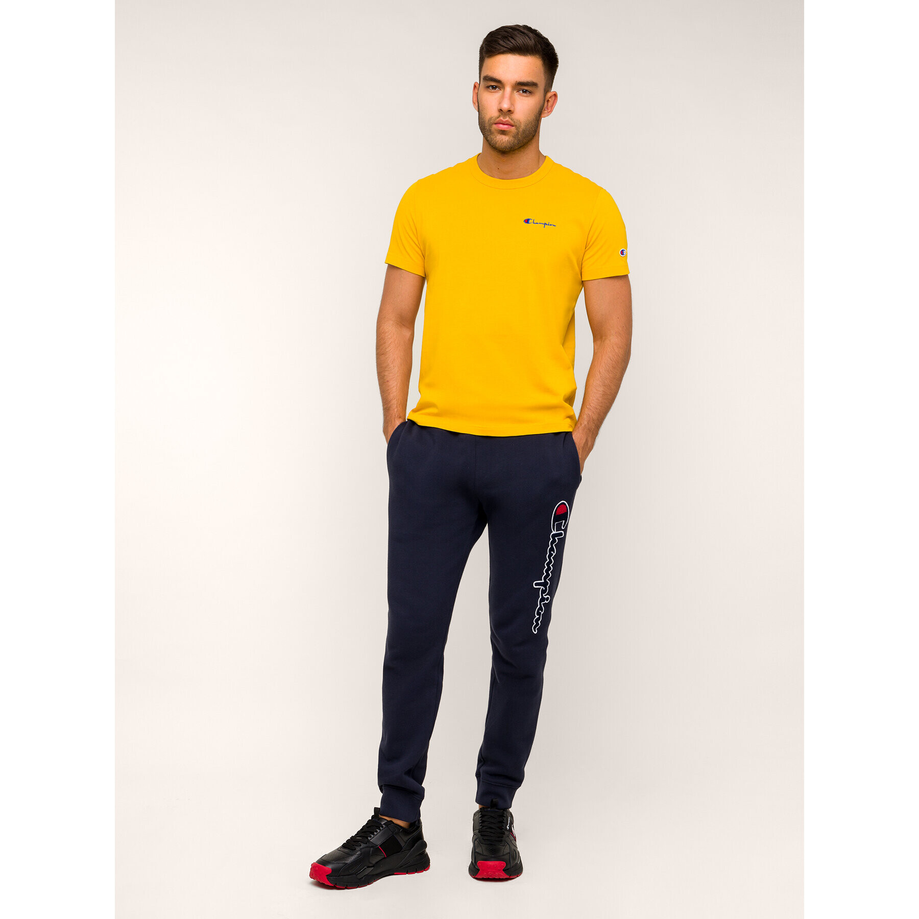 Champion Тишърт 211985 YS001 Жълт Regular Fit - Pepit.bg
