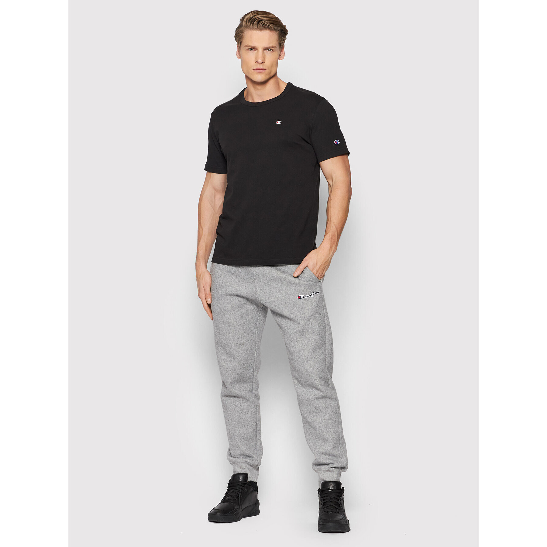 Champion Тишърт 212974 Черен Regular Fit - Pepit.bg