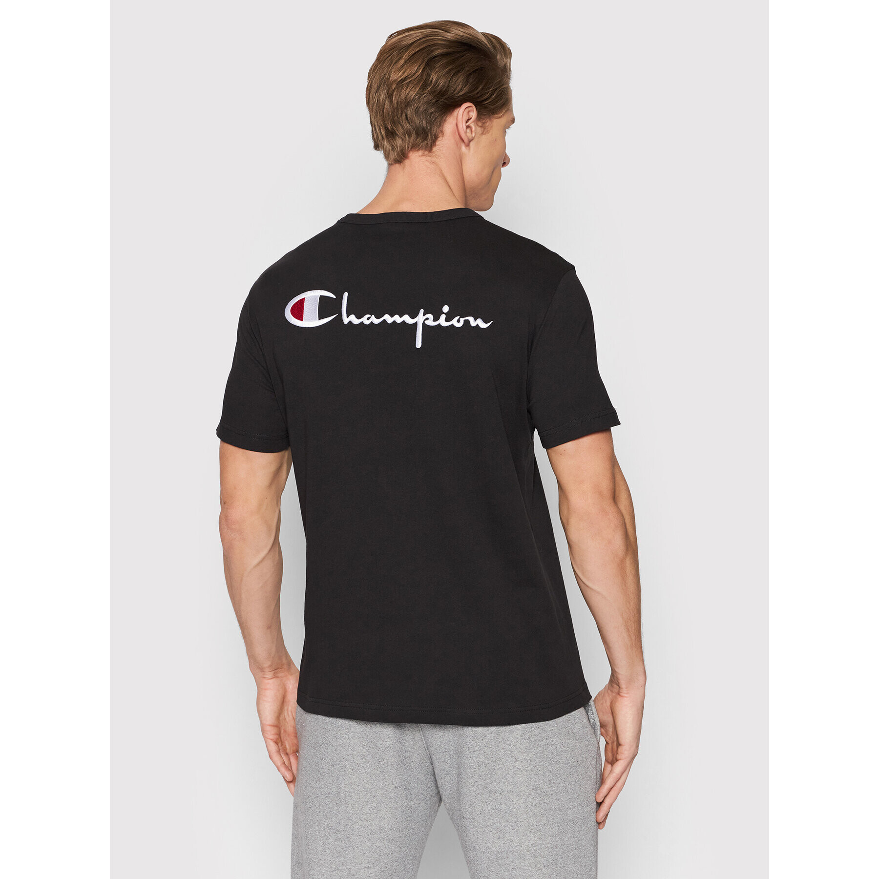 Champion Тишърт 212974 Черен Regular Fit - Pepit.bg