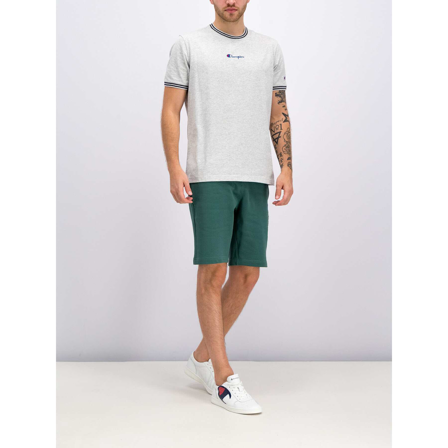 Champion Тишърт 213034 Сив Regular Fit - Pepit.bg