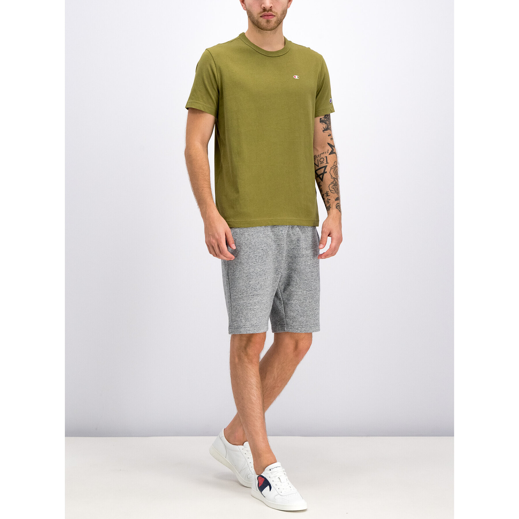 Champion Тишърт 2132974 Зелен Regular Fit - Pepit.bg