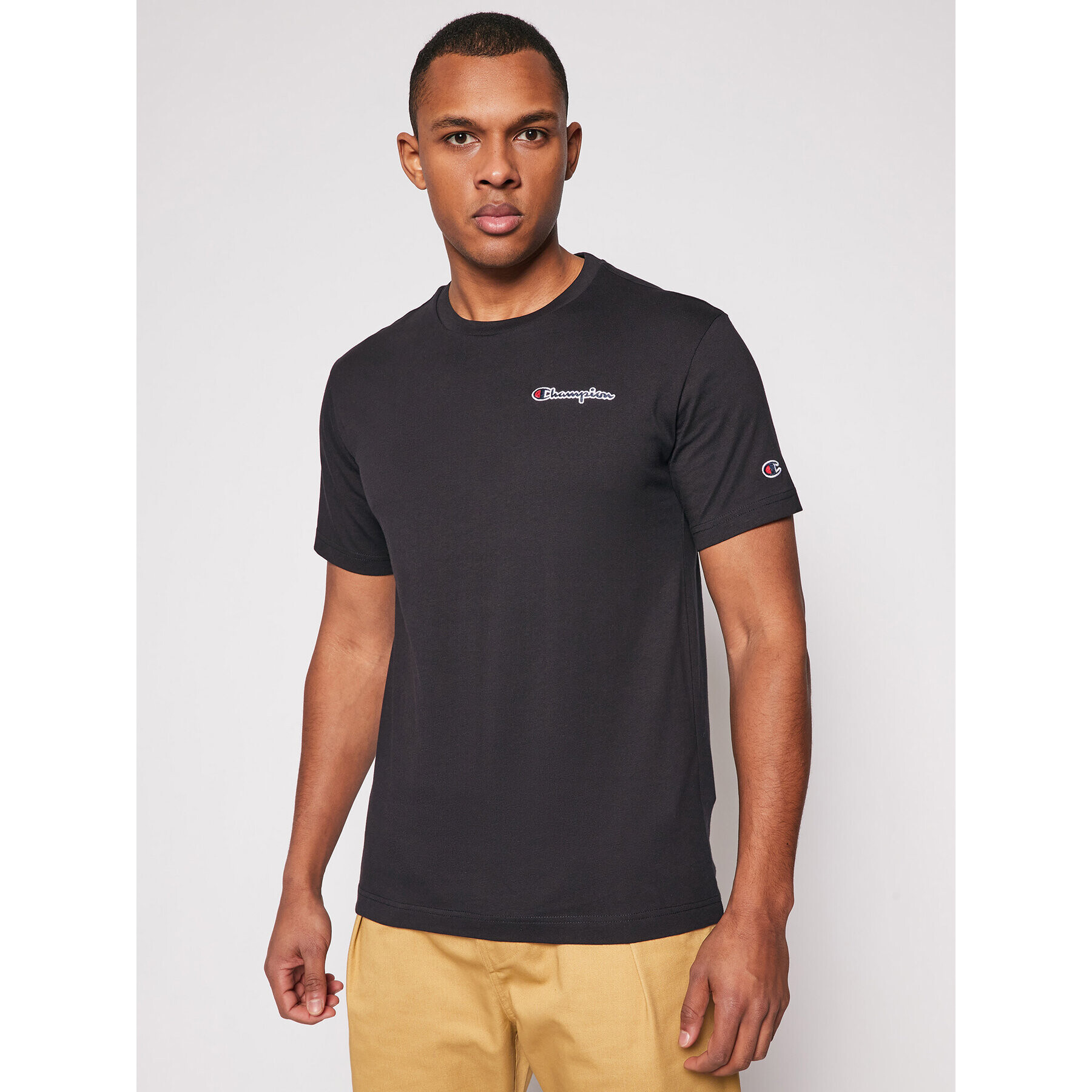 Champion Тишърт 215940 Черен Comfort Fit - Pepit.bg