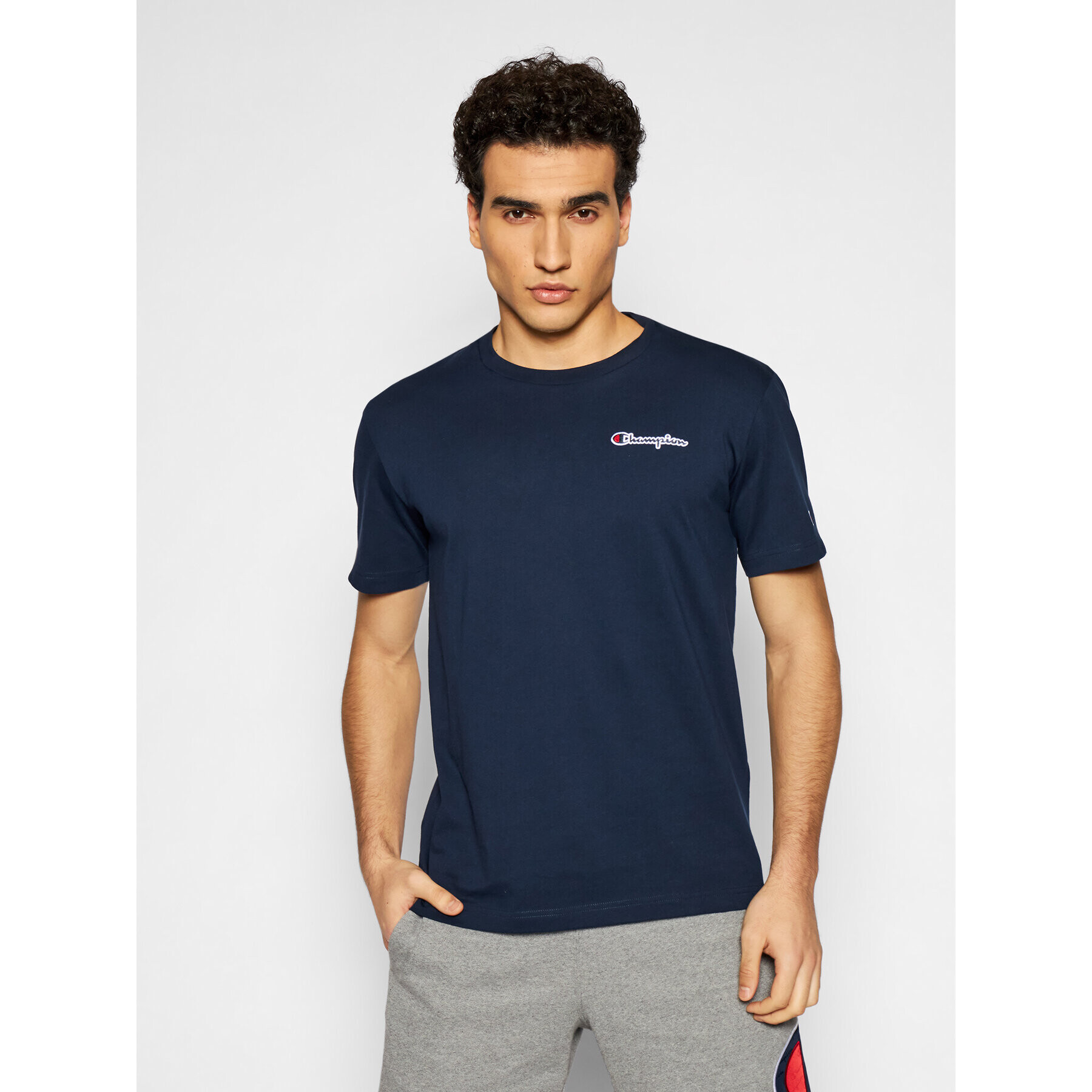 Champion Тишърт 215943 Тъмносин Comfort Fit - Pepit.bg