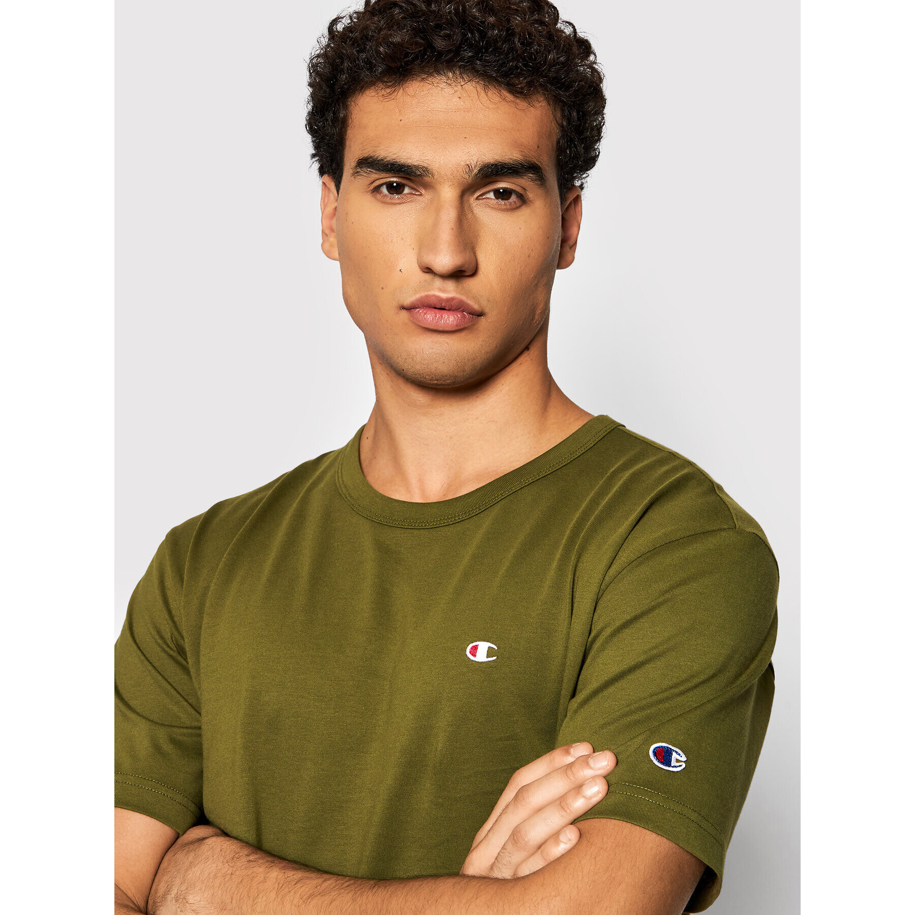 Champion Тишърт 216545 Зелен Regular Fit - Pepit.bg