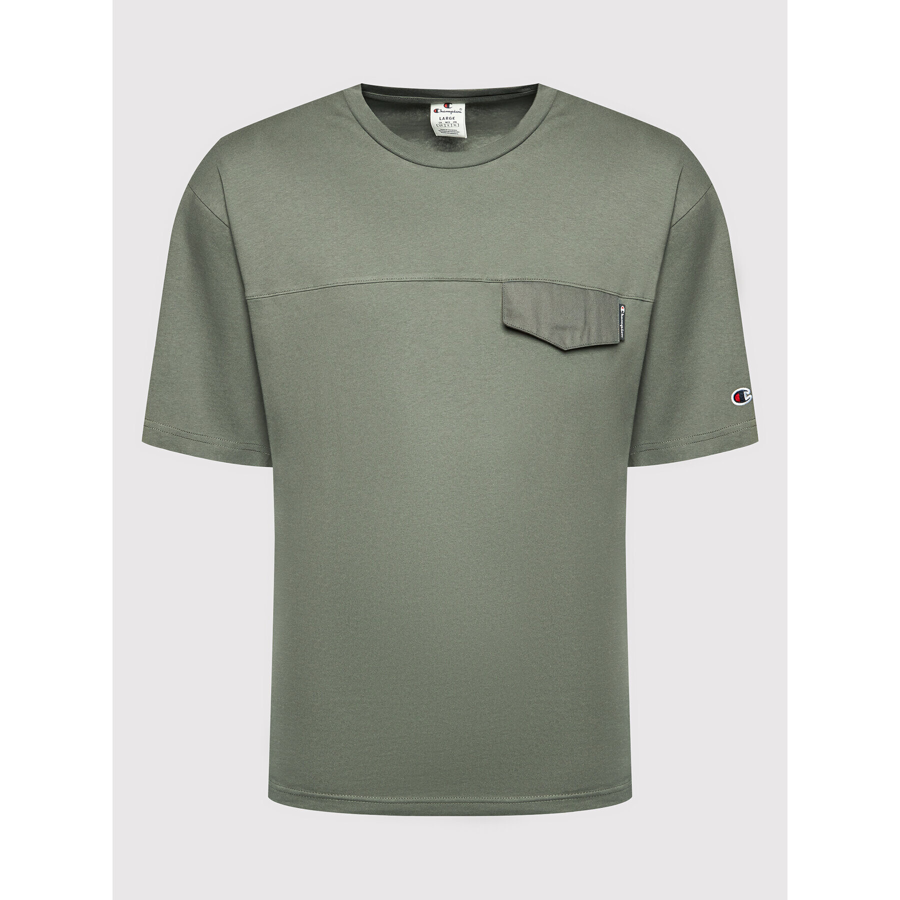 Champion Тишърт 217076 Зелен Custom Fit - Pepit.bg