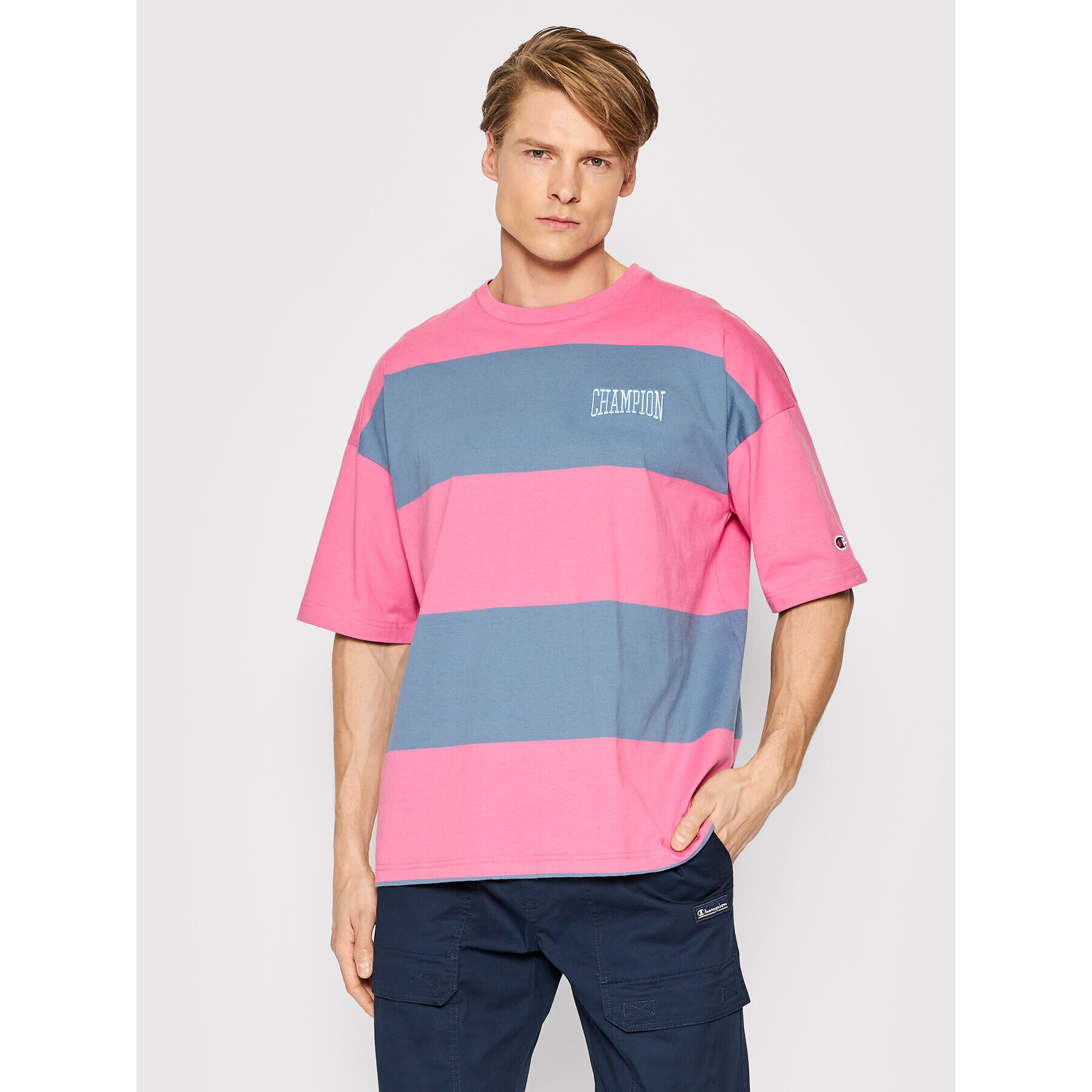 Champion Тишърт 217175 Розов Custom Fit - Pepit.bg