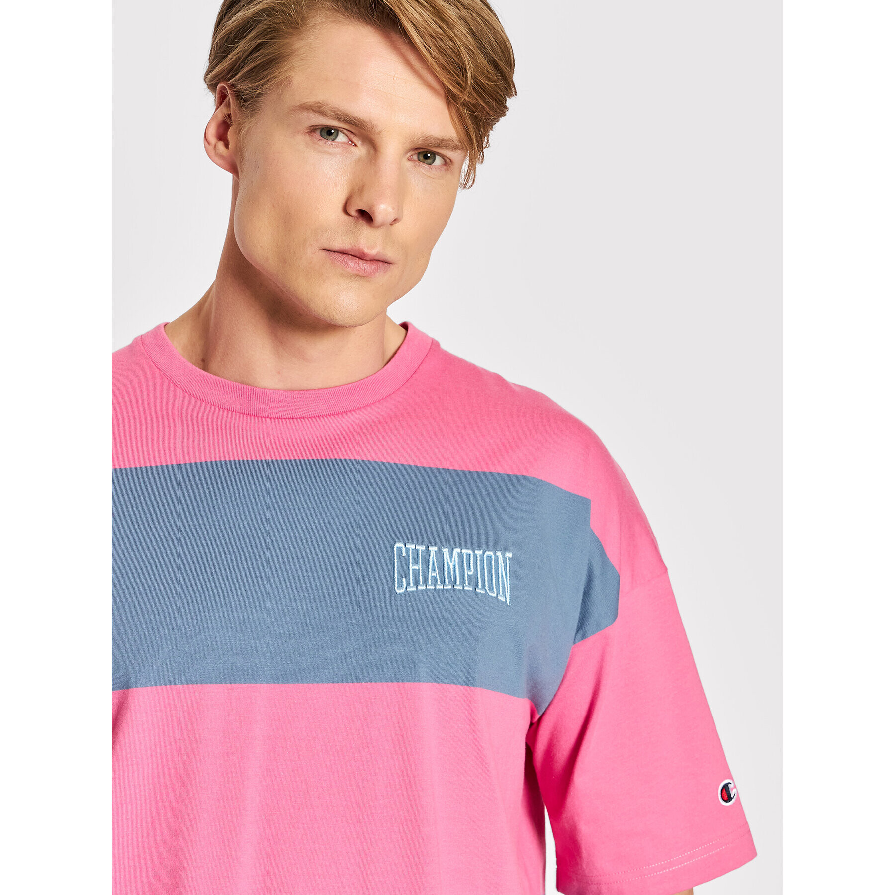 Champion Тишърт 217175 Розов Custom Fit - Pepit.bg