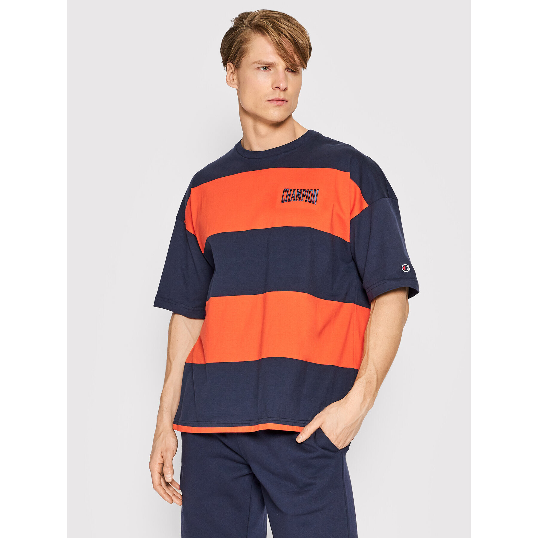 Champion Тишърт 217175 Тъмносин Custom Fit - Pepit.bg