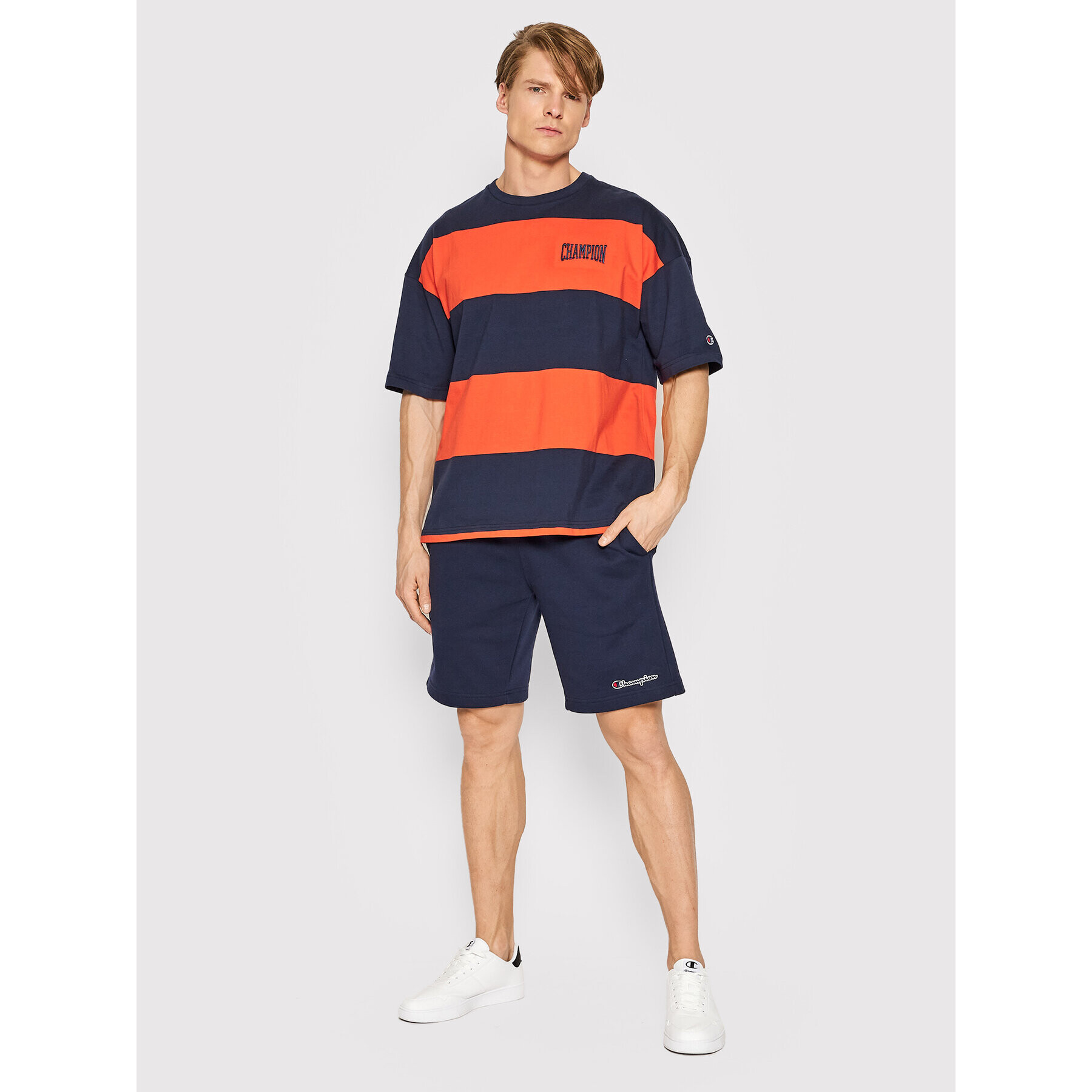Champion Тишърт 217175 Тъмносин Custom Fit - Pepit.bg