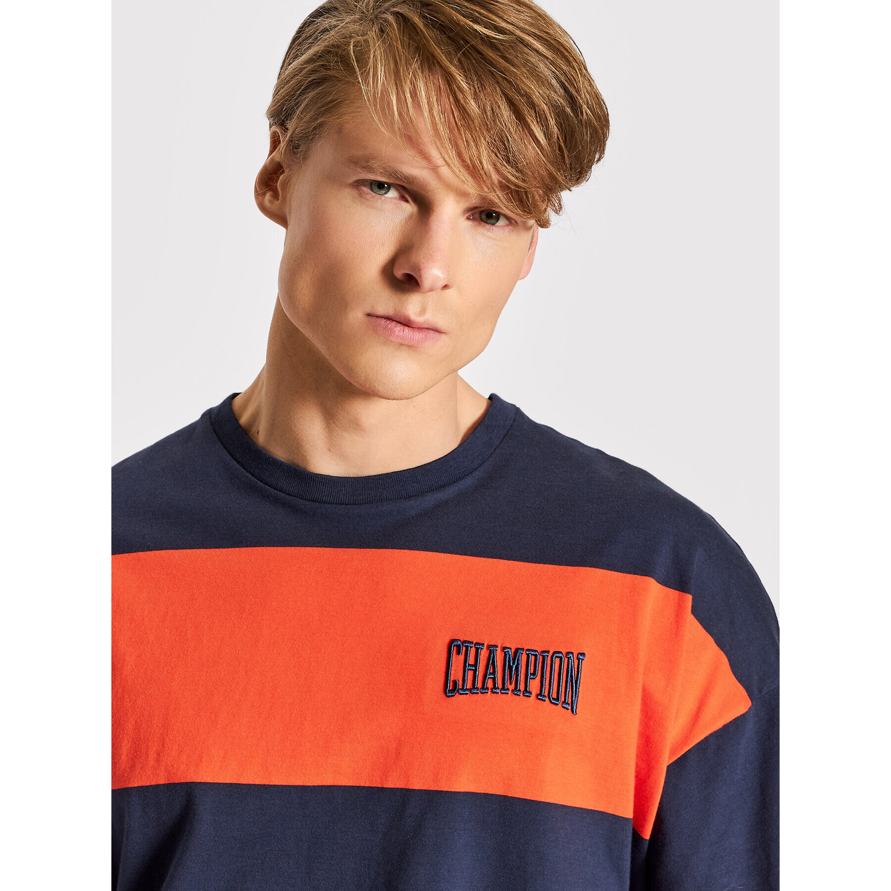 Champion Тишърт 217175 Тъмносин Custom Fit - Pepit.bg