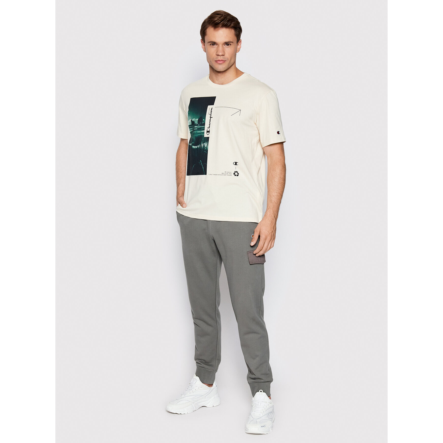 Champion Тишърт 217273 Бежов Regular Fit - Pepit.bg